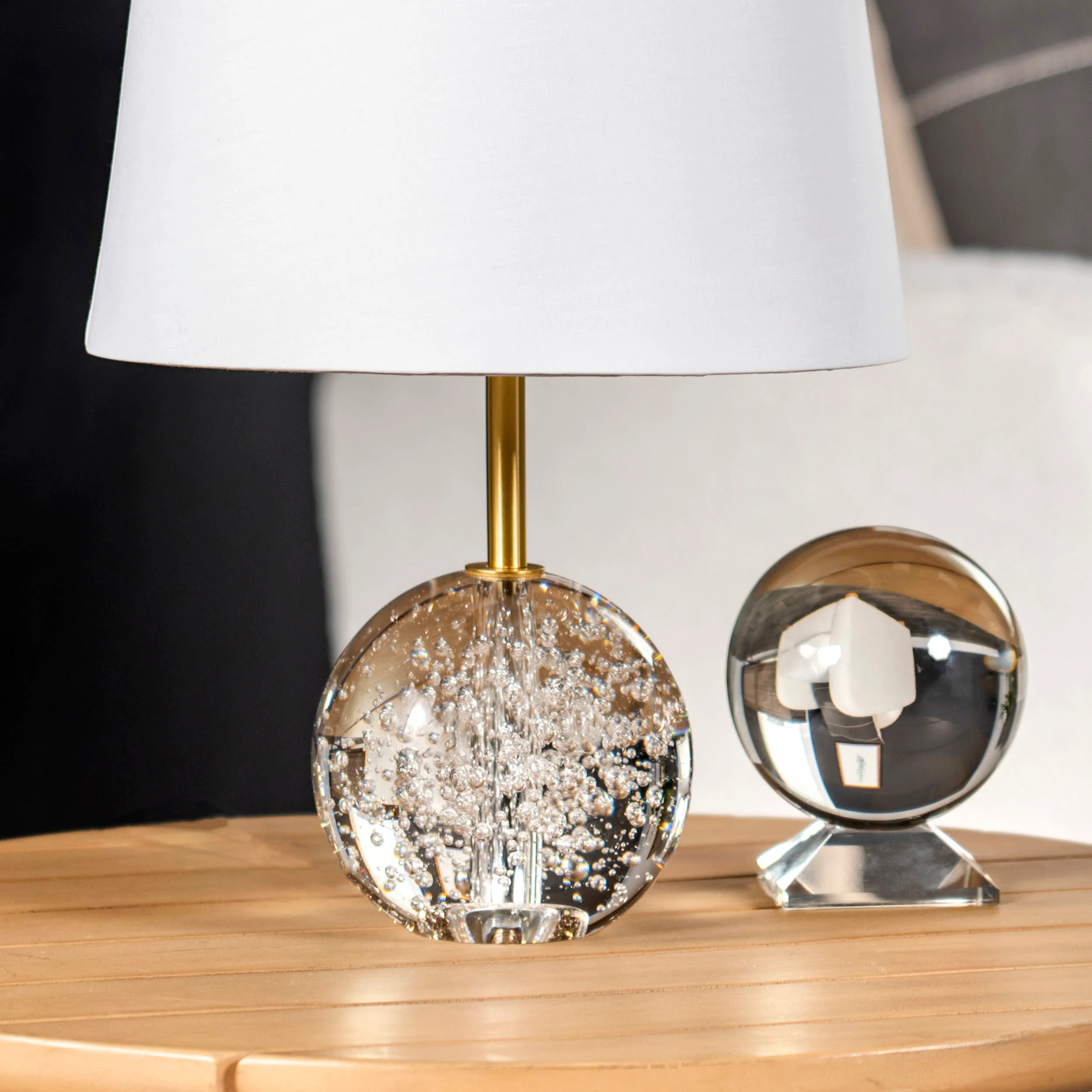 17-inch Crystal Ball Table Lamp | Clear - Image 4