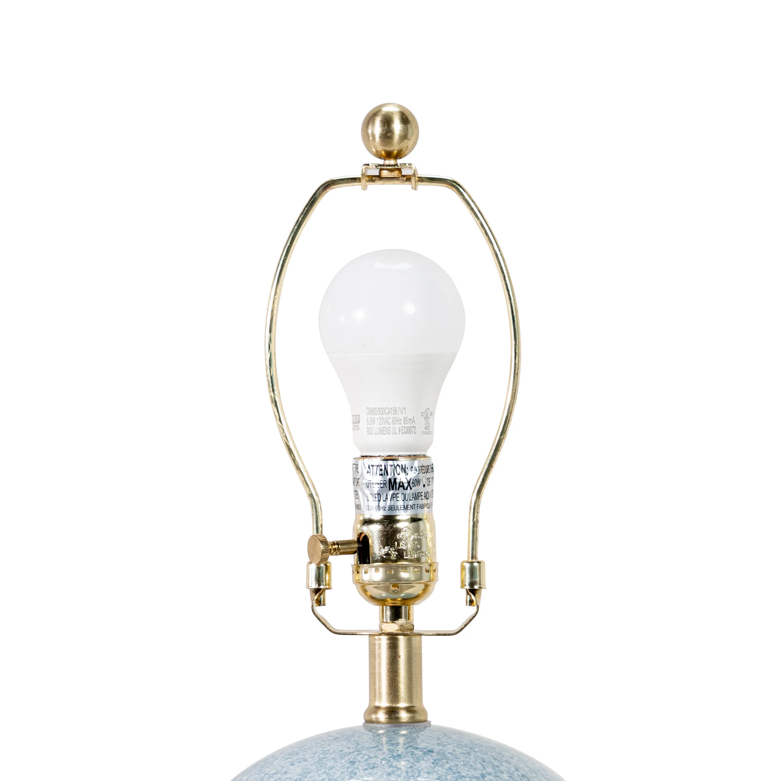 18-inch Ceramic Seaside Dotted Table Lamp | Light Blue - Image 5