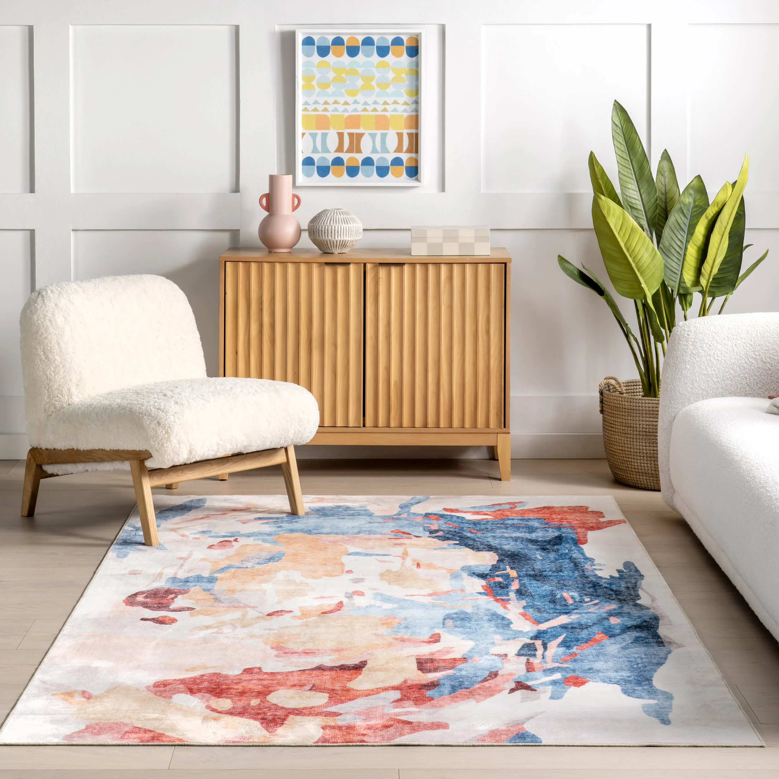 Vivienne Abstract Washable Rug | Multicolor - Image 5