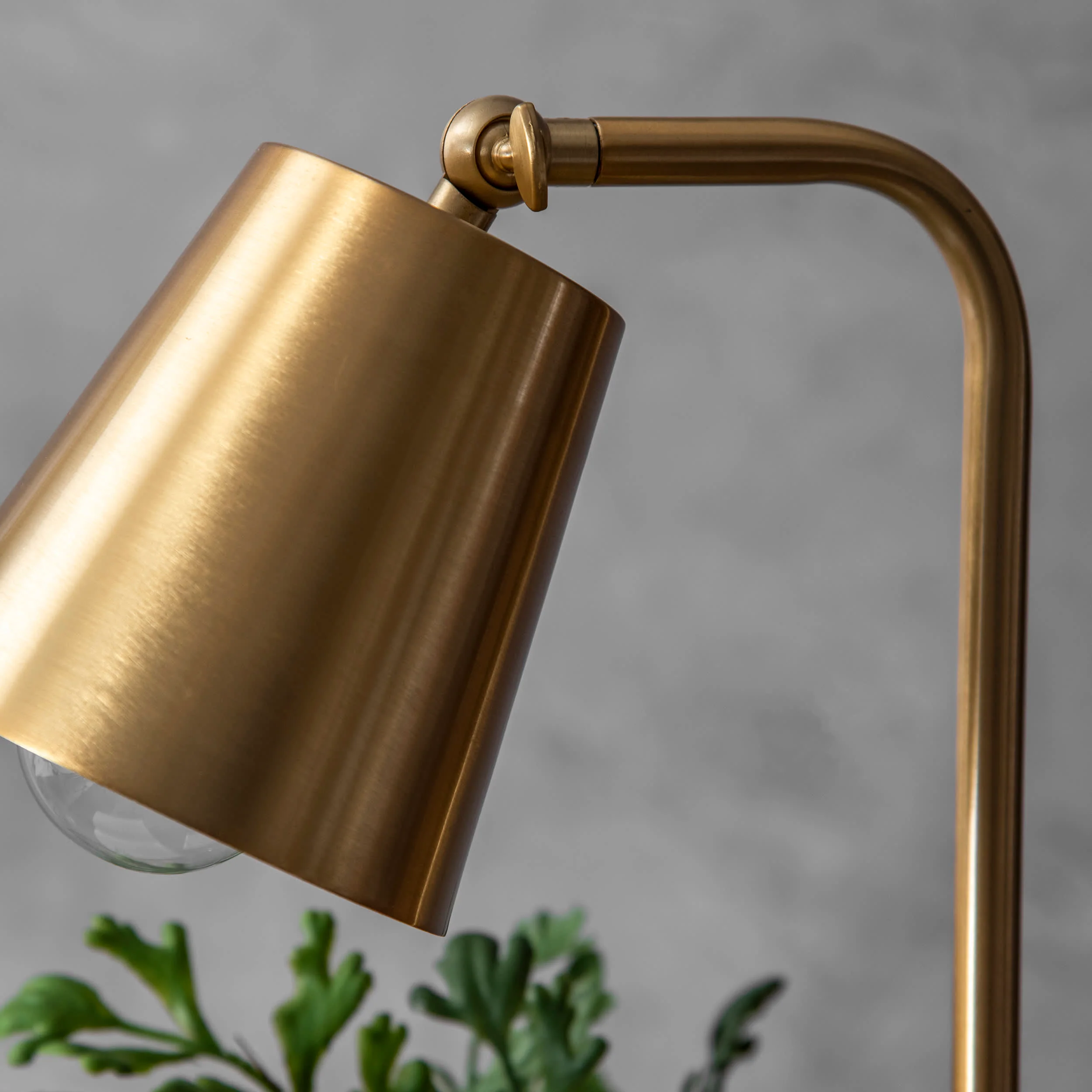 20-inch Hanging Bell on Marble Table Lamp | Brass - Image 3