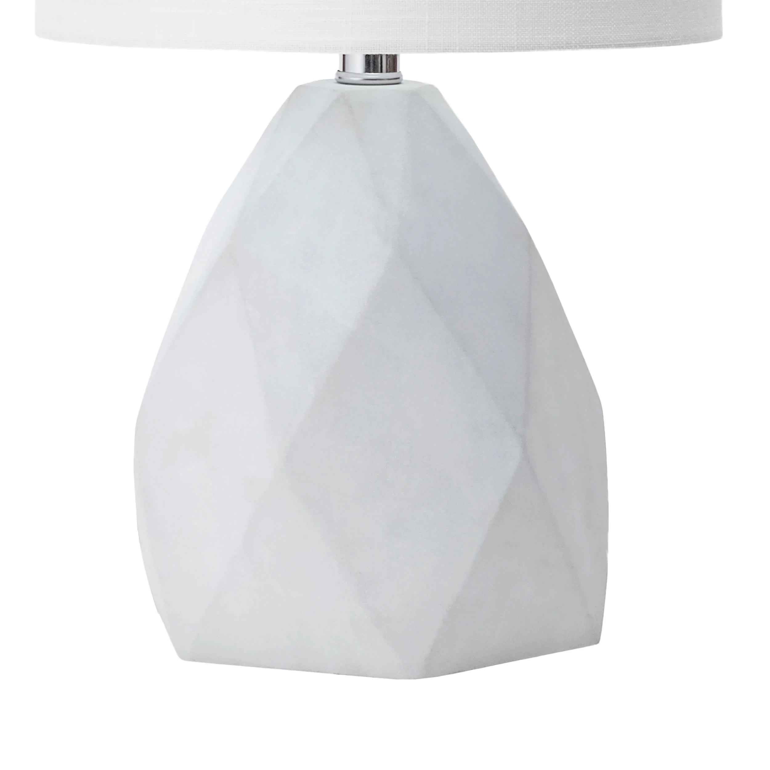 21-inch Polished Cement Dome Table Lamp | Light Grey - Image 3