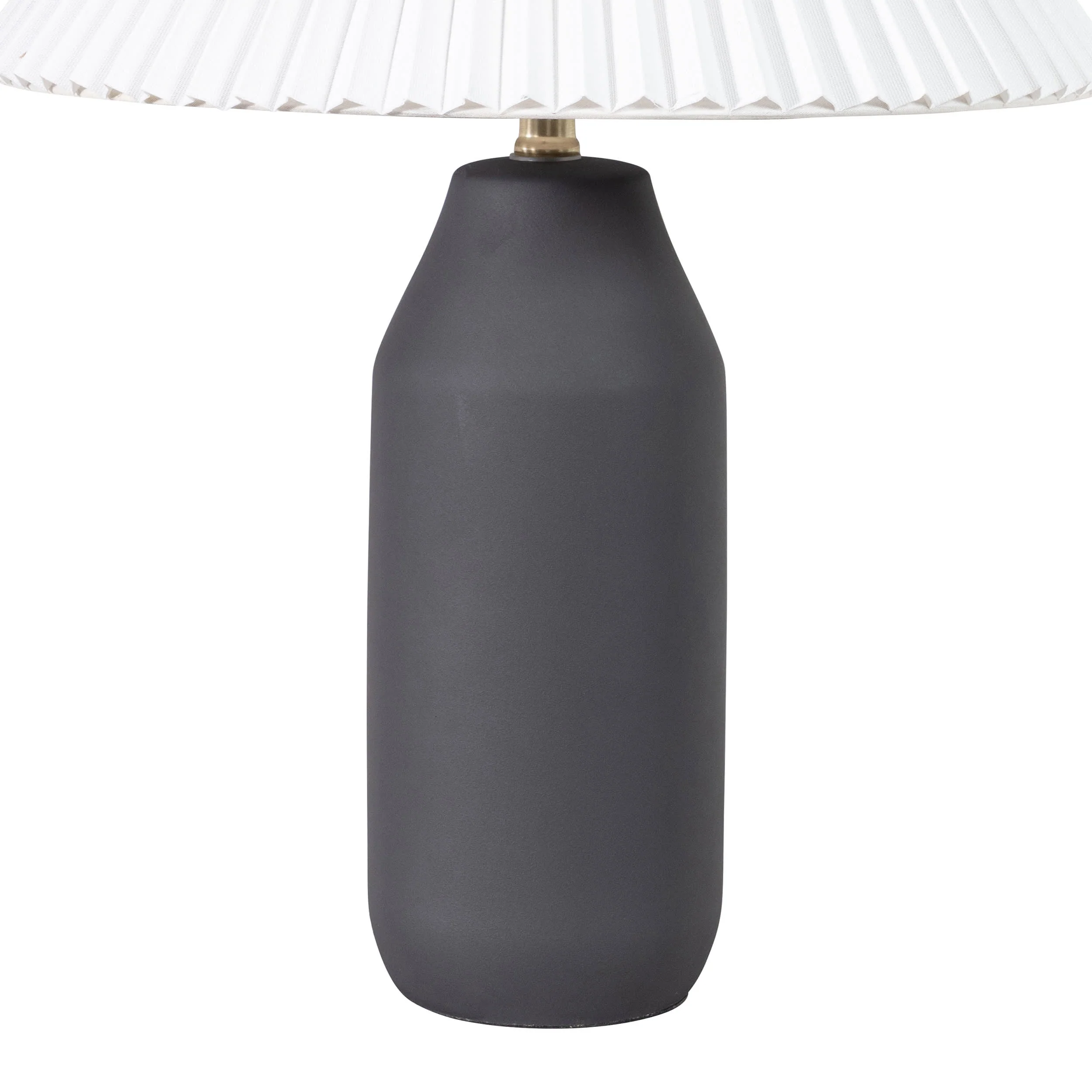 22-inch Ceramic Sculptural Table Lamp | Black - Image 3