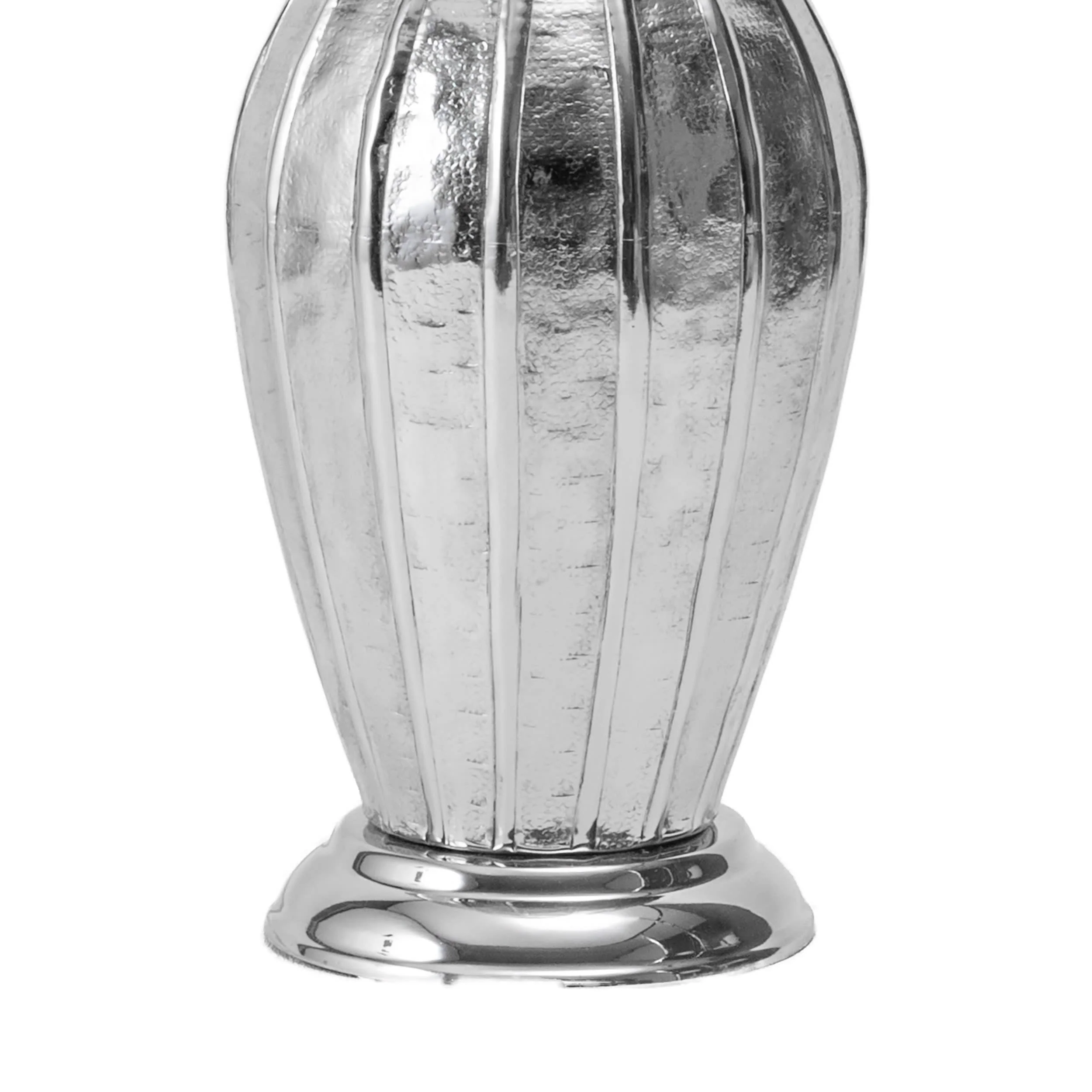22-inch Fluted Iron Vase Table Lamp | Nickel - Image 3