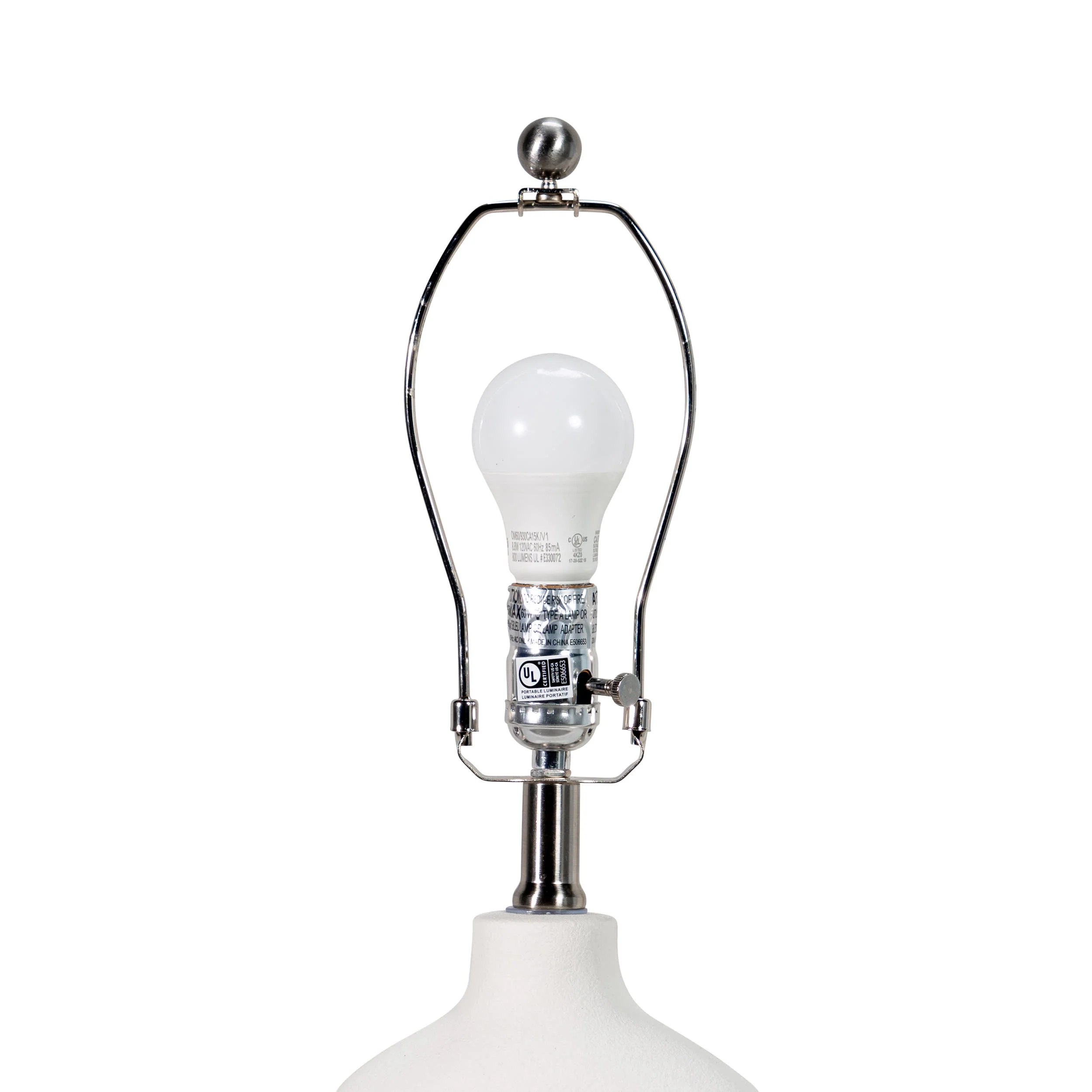 23-inch Ceramic Cutout Chamber Table Lamp | White - Image 5