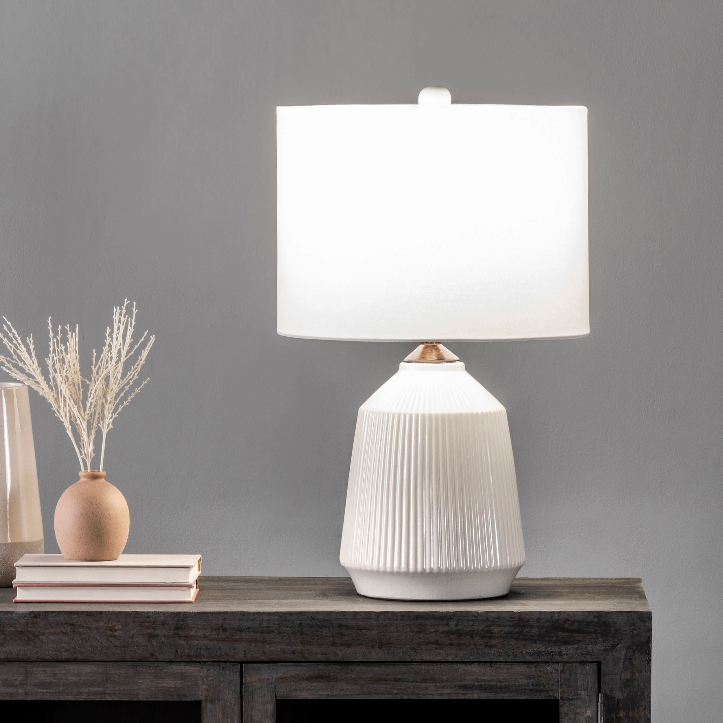 24-inch Bridget Ceramic Table Lamp | Cream - Image 2