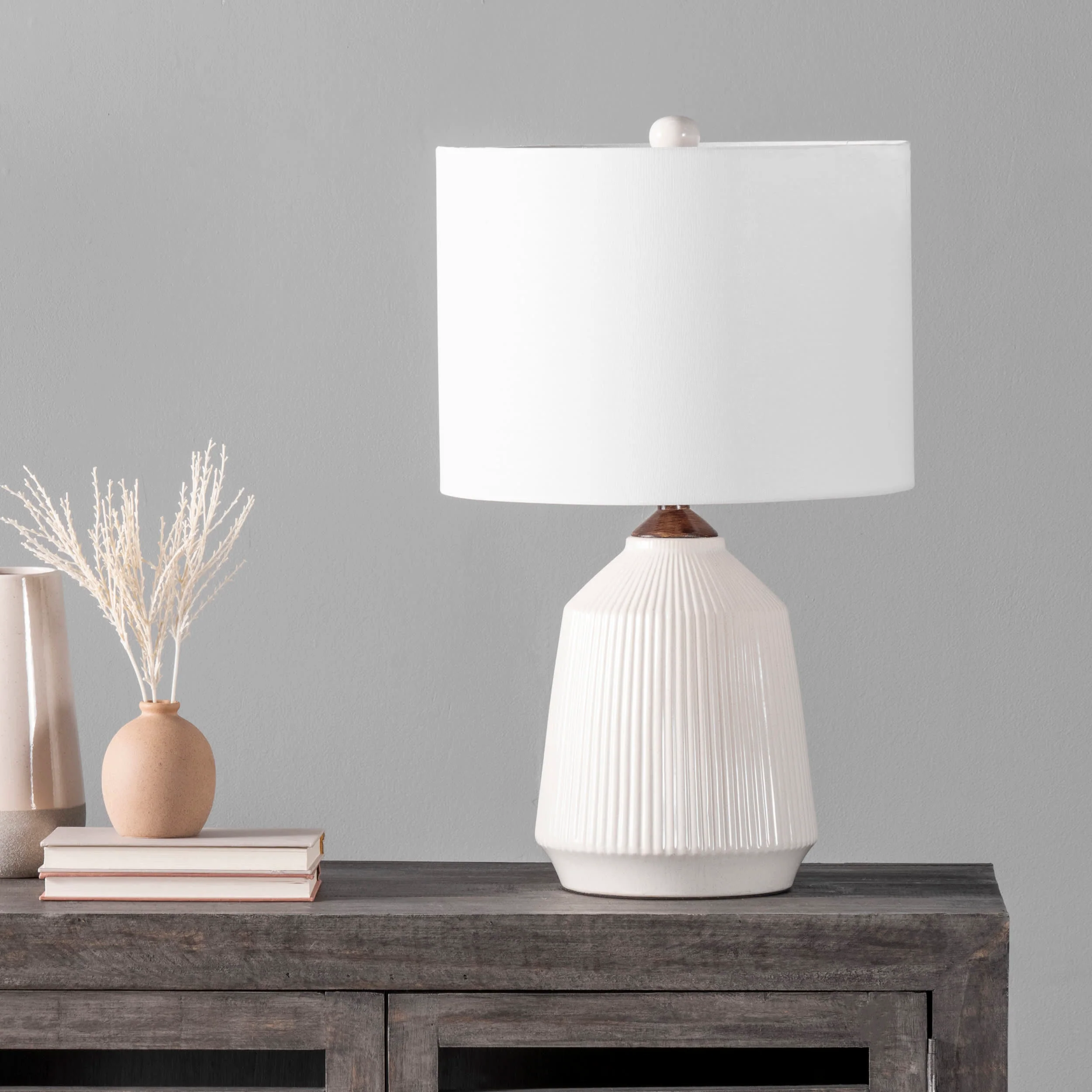 24-inch Bridget Ceramic Table Lamp | Cream - Image 7