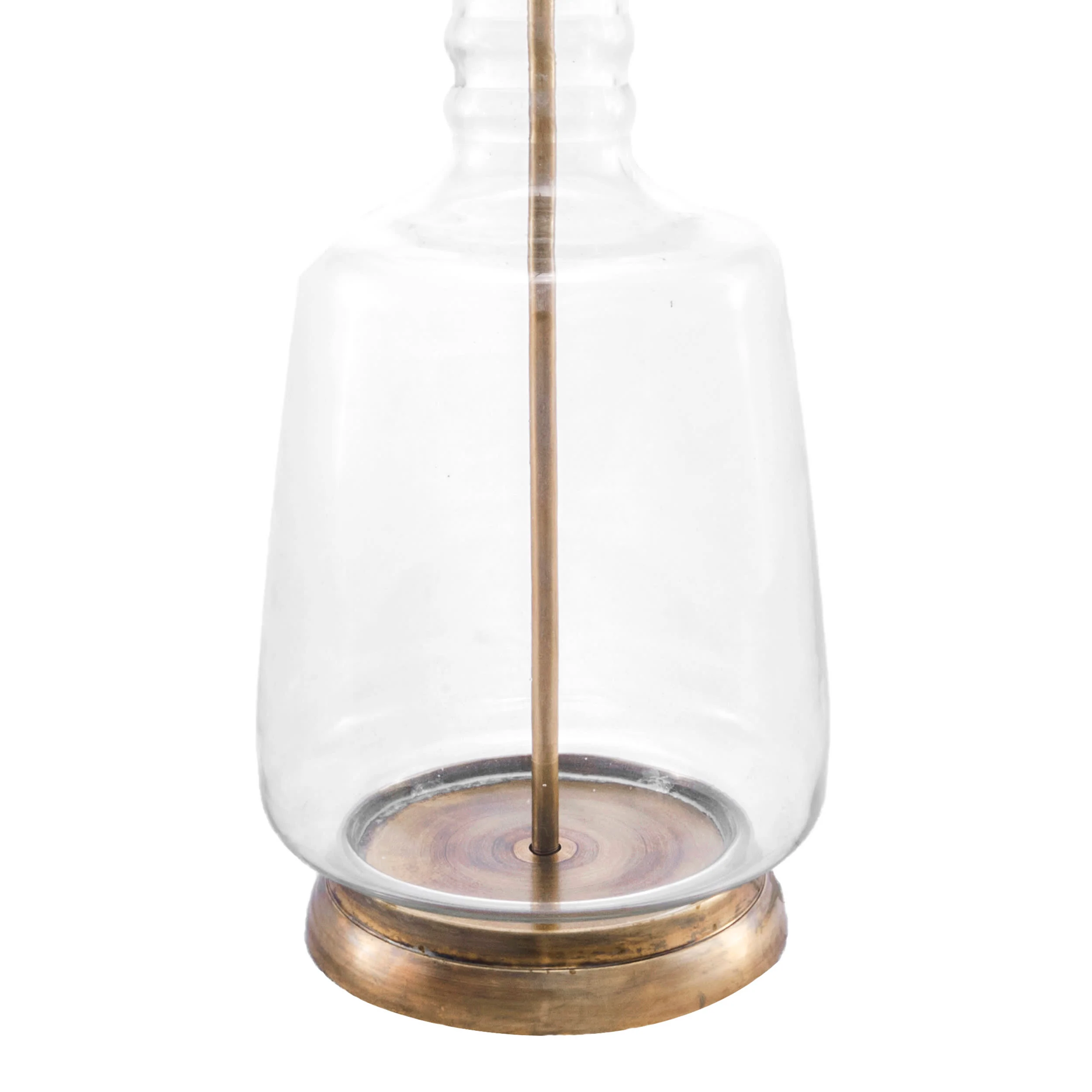 24-Inch Emma Clear Glass Table Lamp | Gold - Image 3