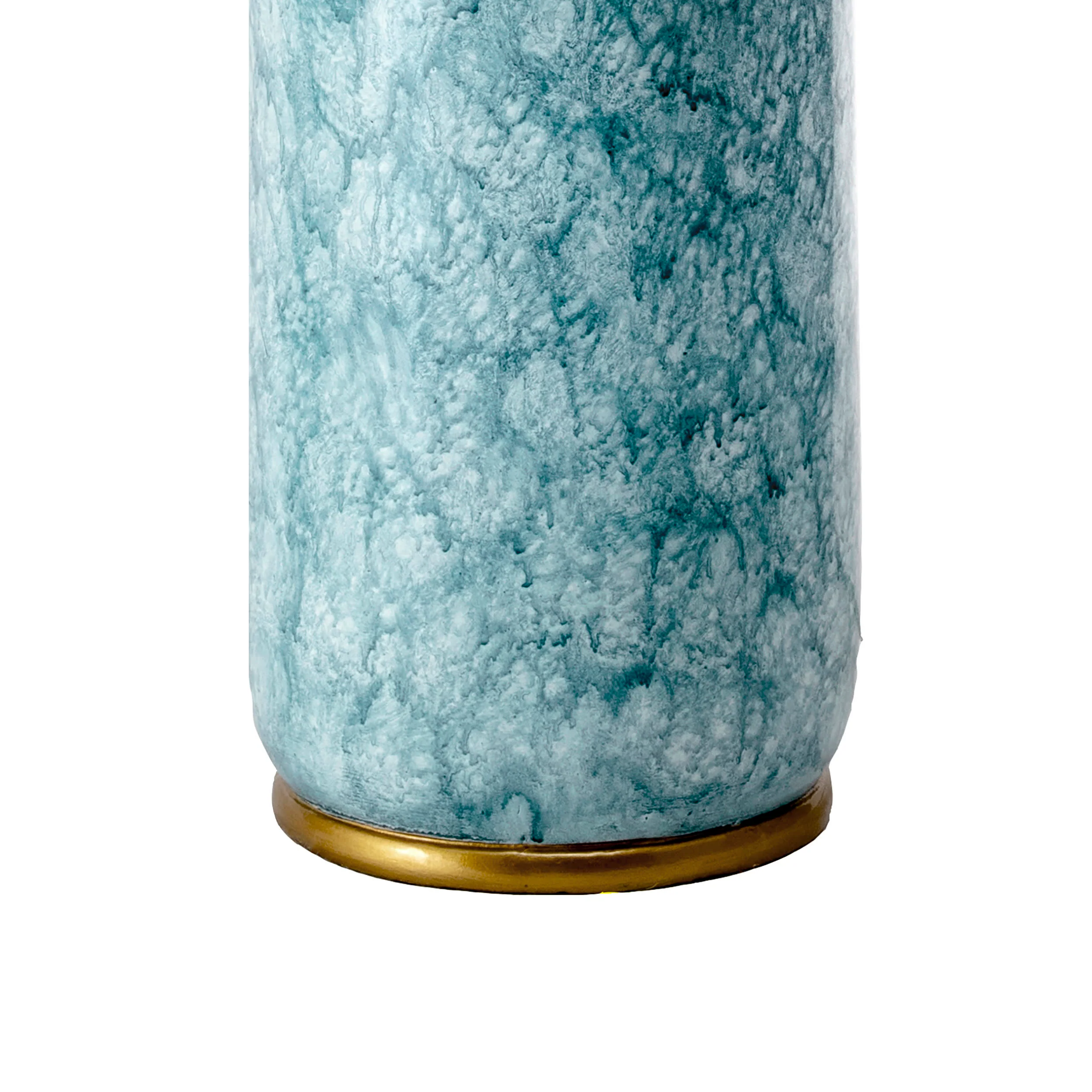 24-inch Glazed Polyresin Vase Table Lamp | Blue - Image 3