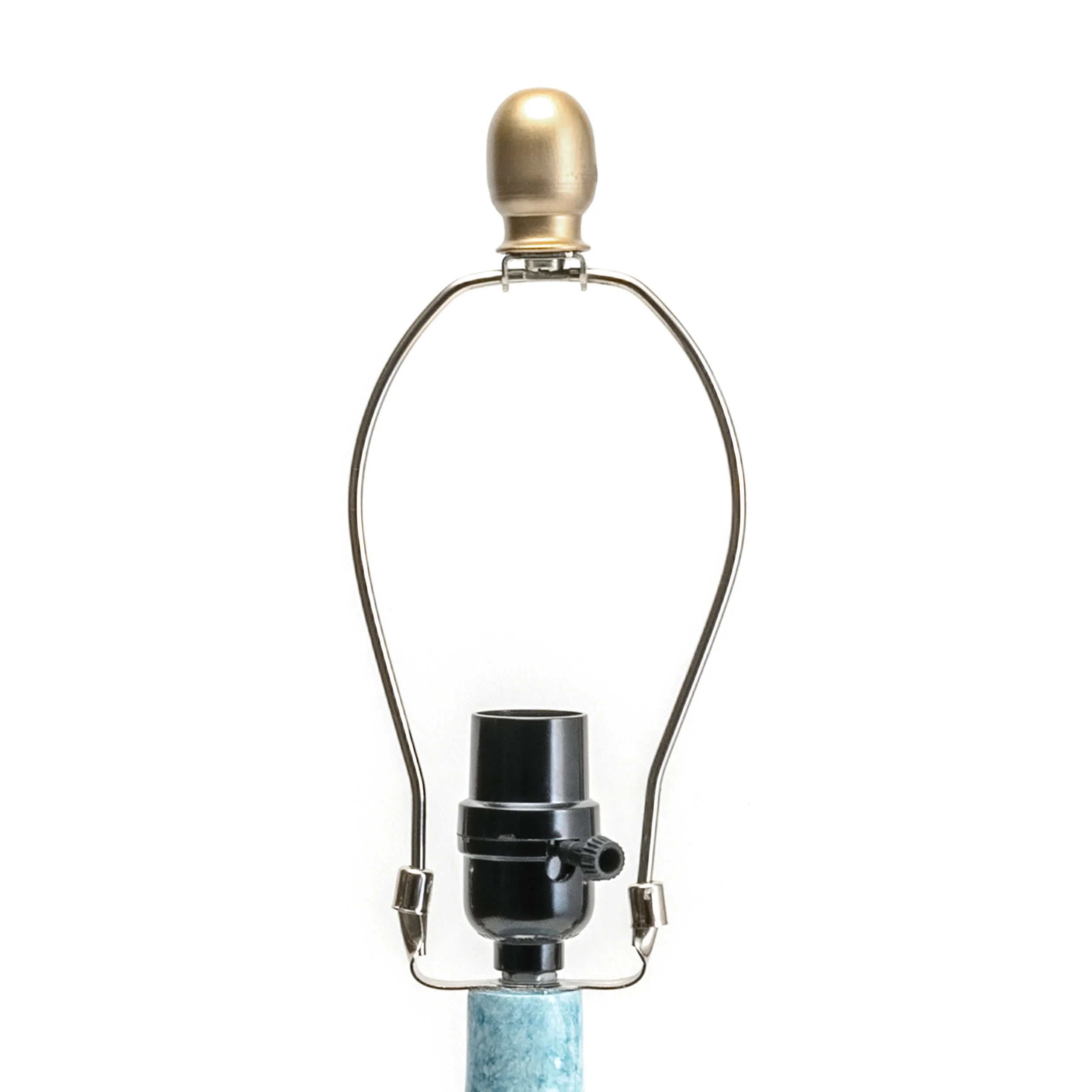 24-inch Glazed Polyresin Vase Table Lamp | Blue - Image 5