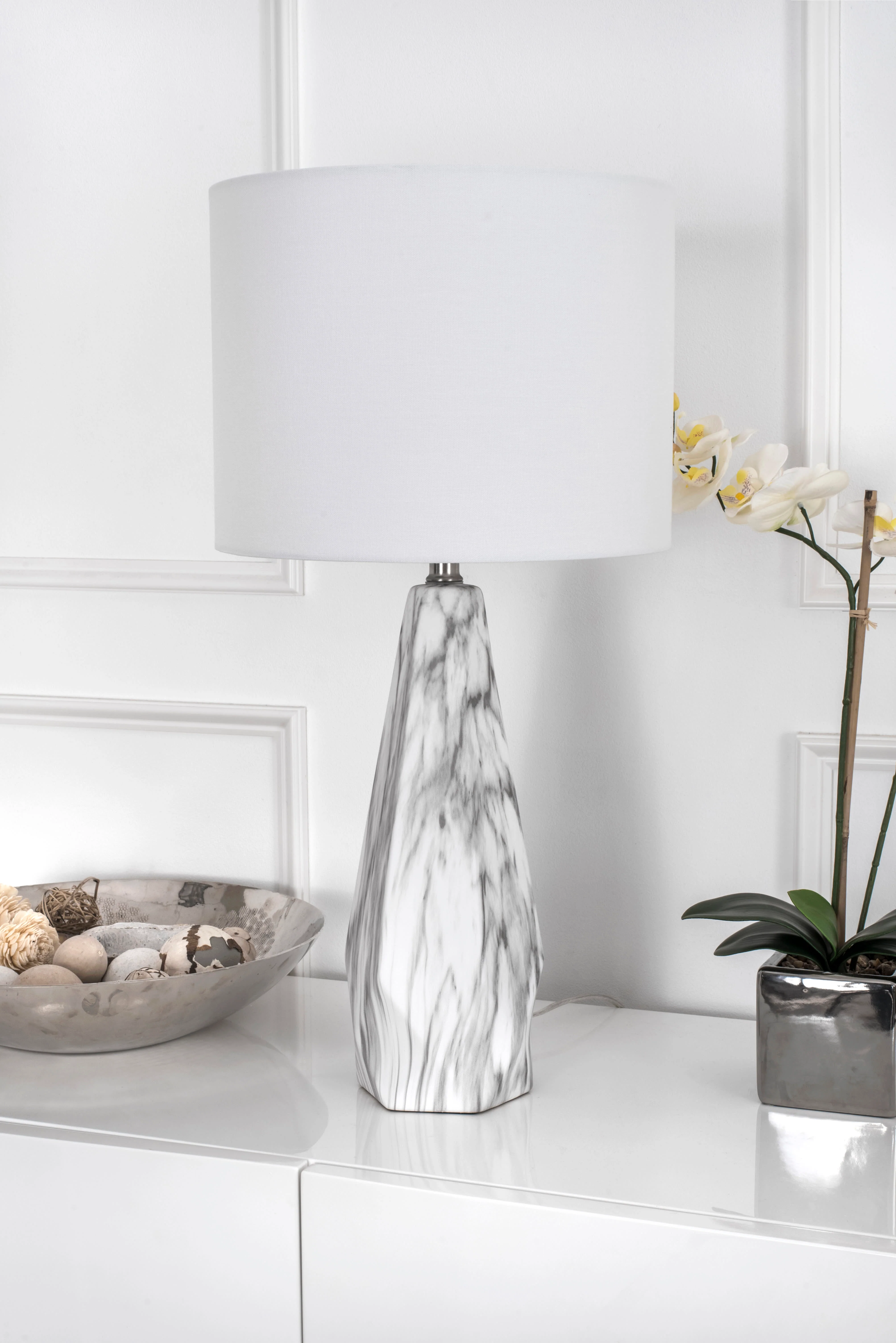 25-Inch Autumn Ceramic Table Lamp | Marble - Image 2