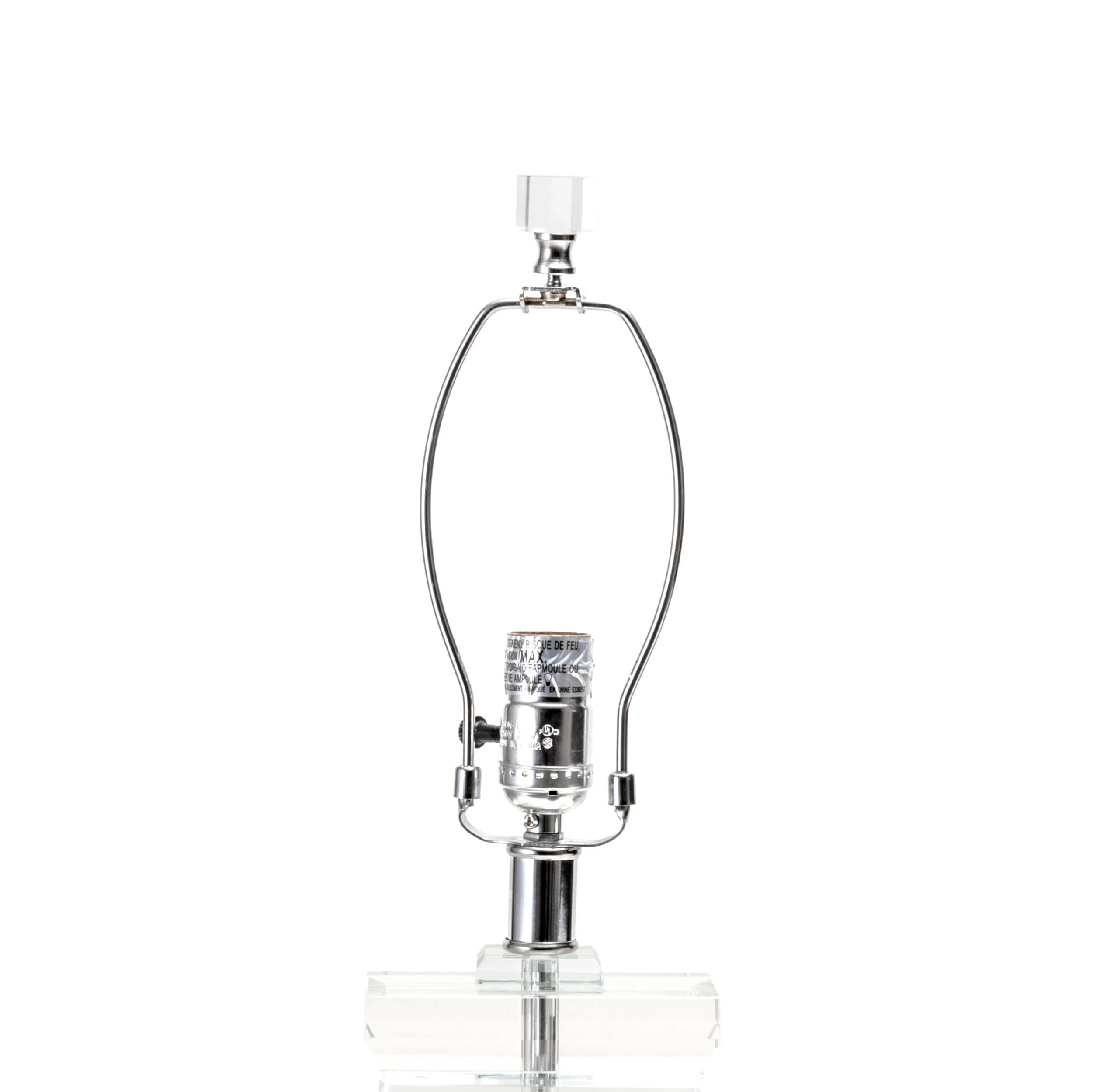 25-inch Helena Crystal Ionic Column Table Lamp | Clear - Image 5