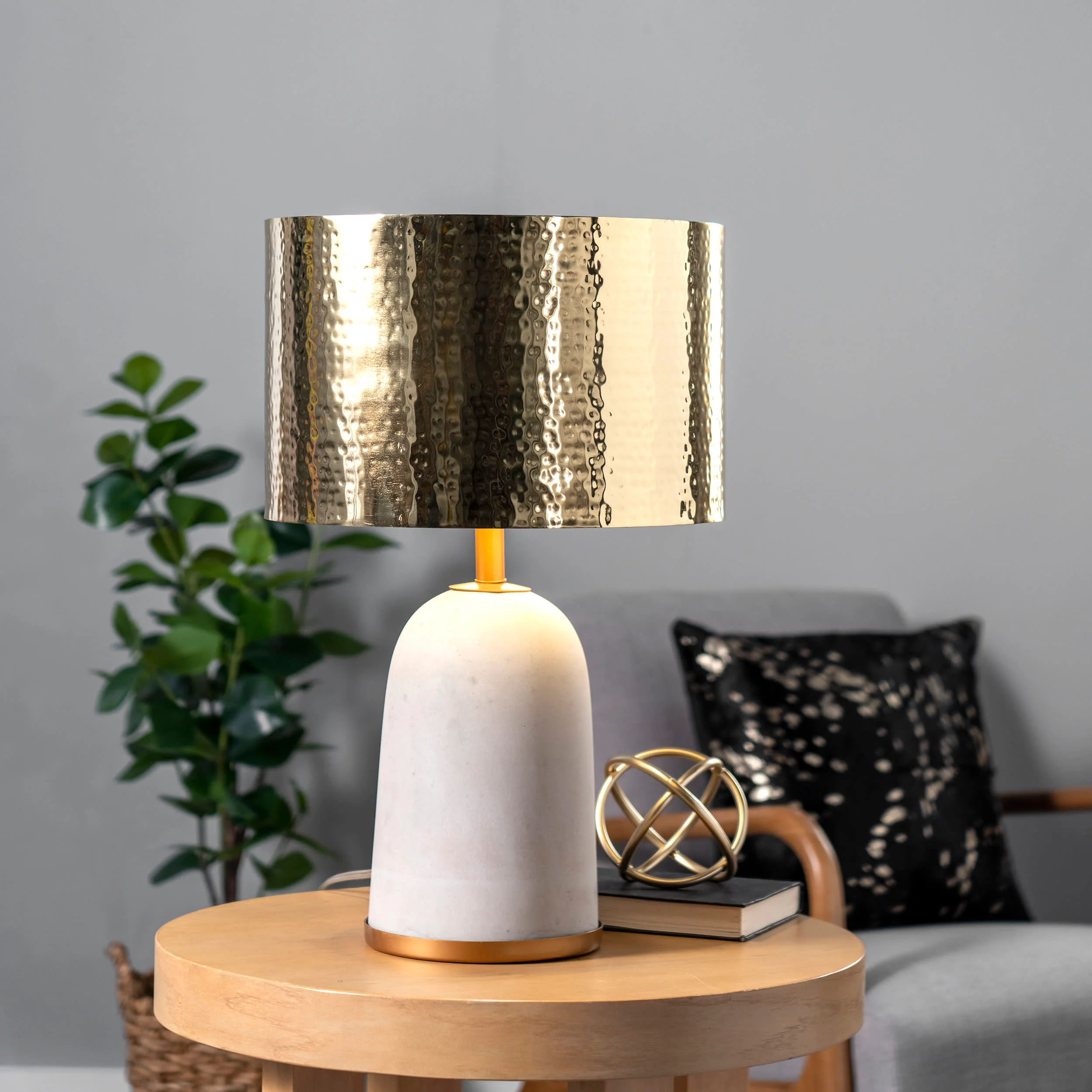 25-inch Natalie Concrete Table Lamp | Grey - Image 2
