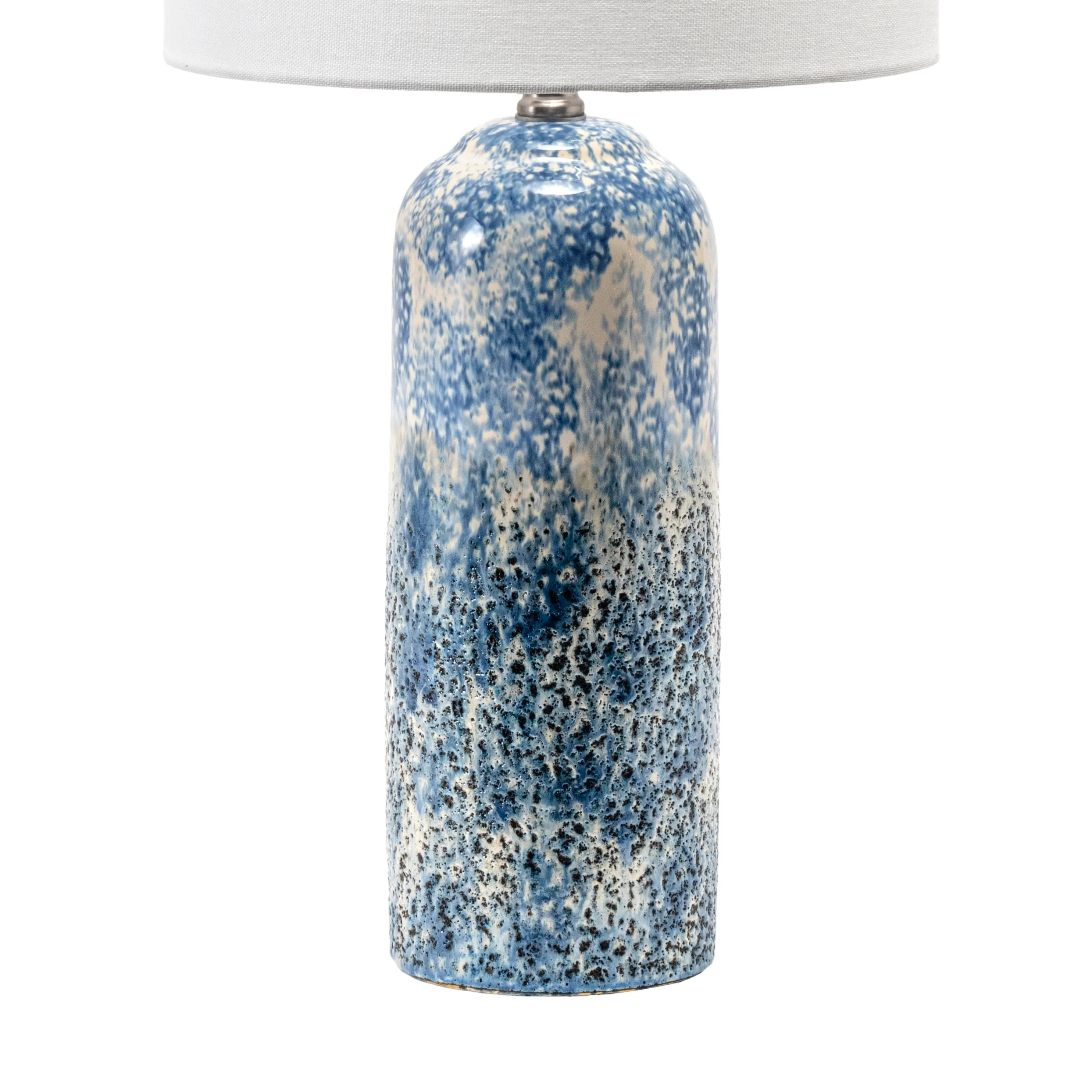 25-inch Shaded Mottled Ceramic Table Lamp | Blue - Image 2