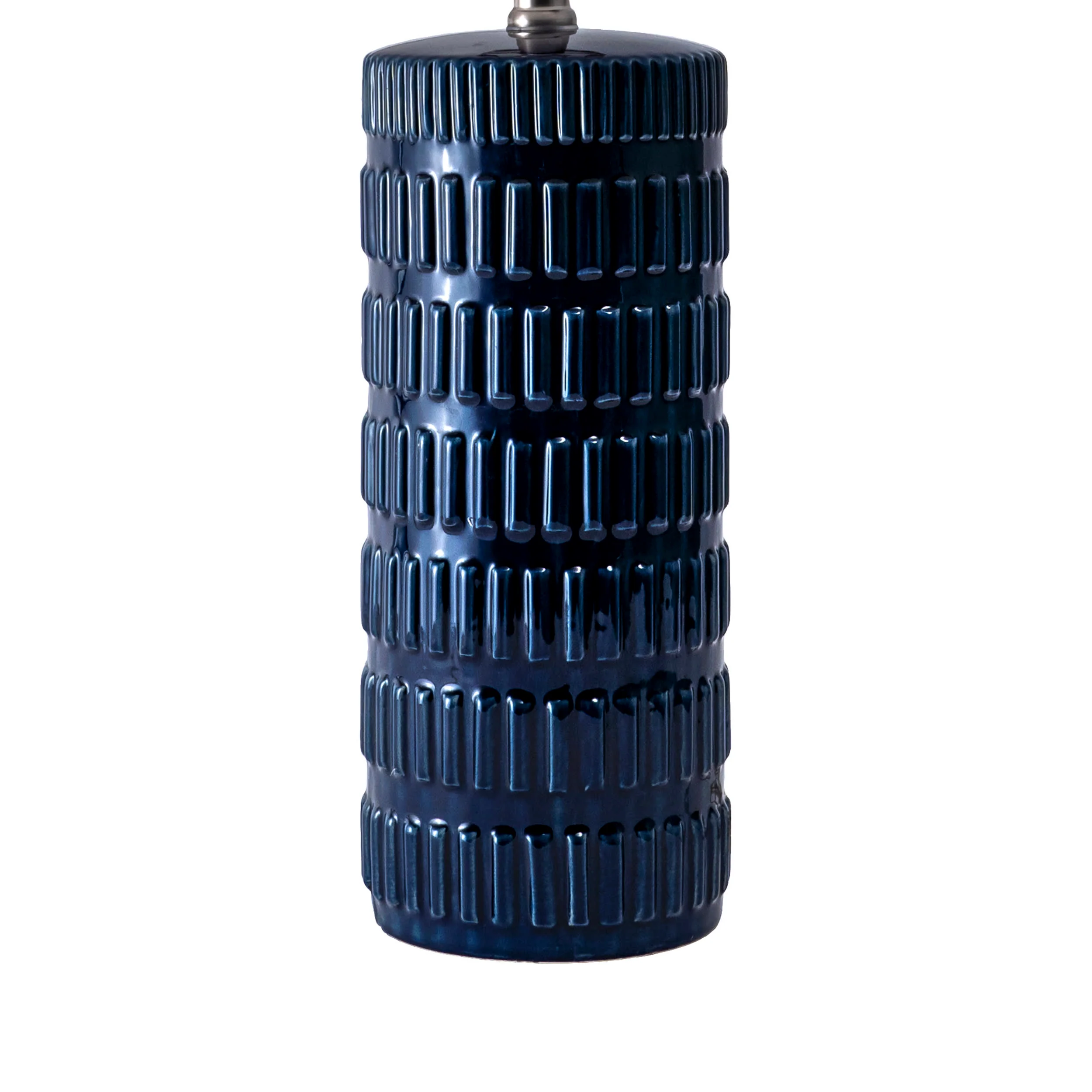 25-inch Tangela Ridged Ceramic Table Lamp | Blue - Image 3