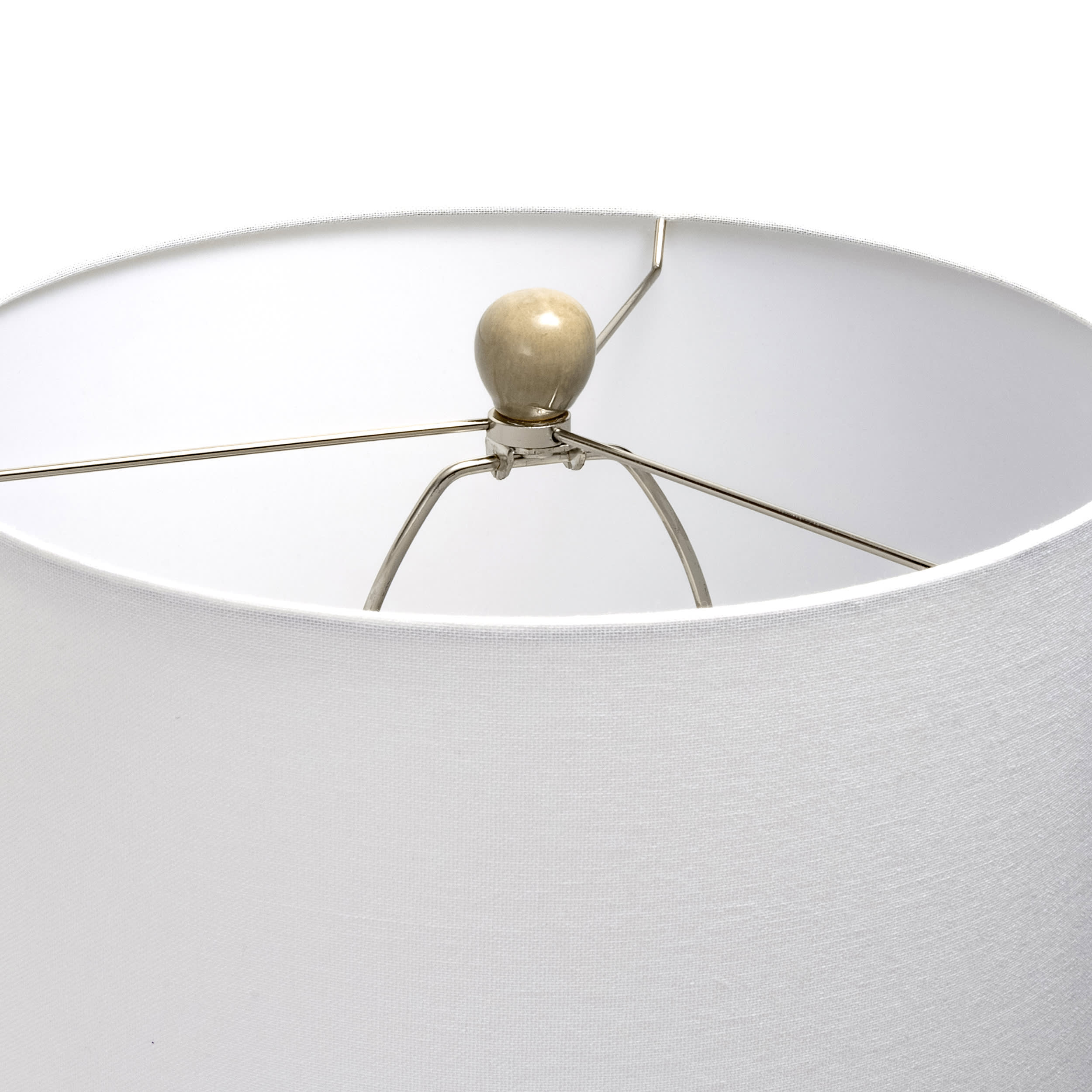 25-inch Tangela Ridged Ceramic Table Lamp | Grey - Image 3