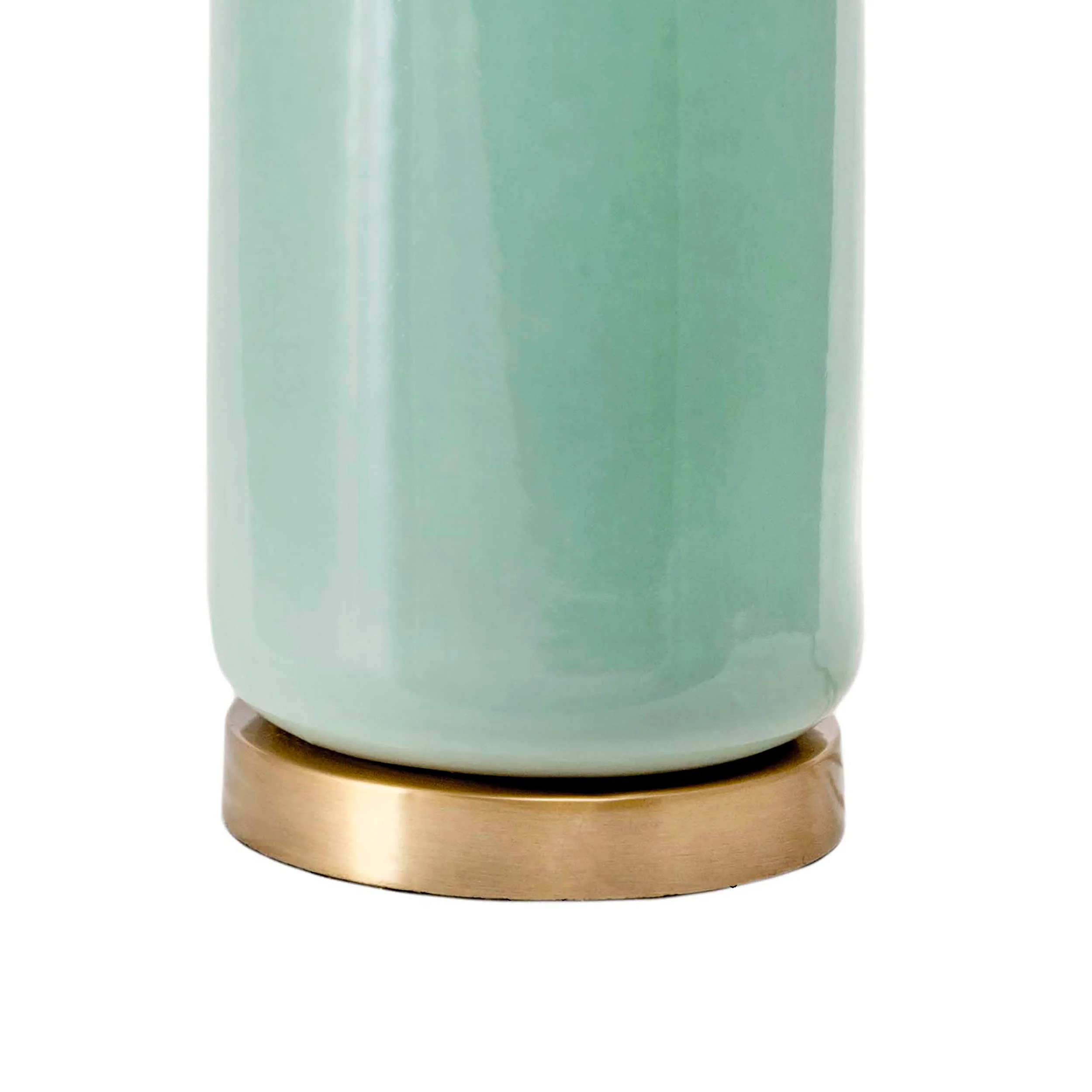 26-inch Glazed Ceramic Vase Table Lamp | Green - Image 3