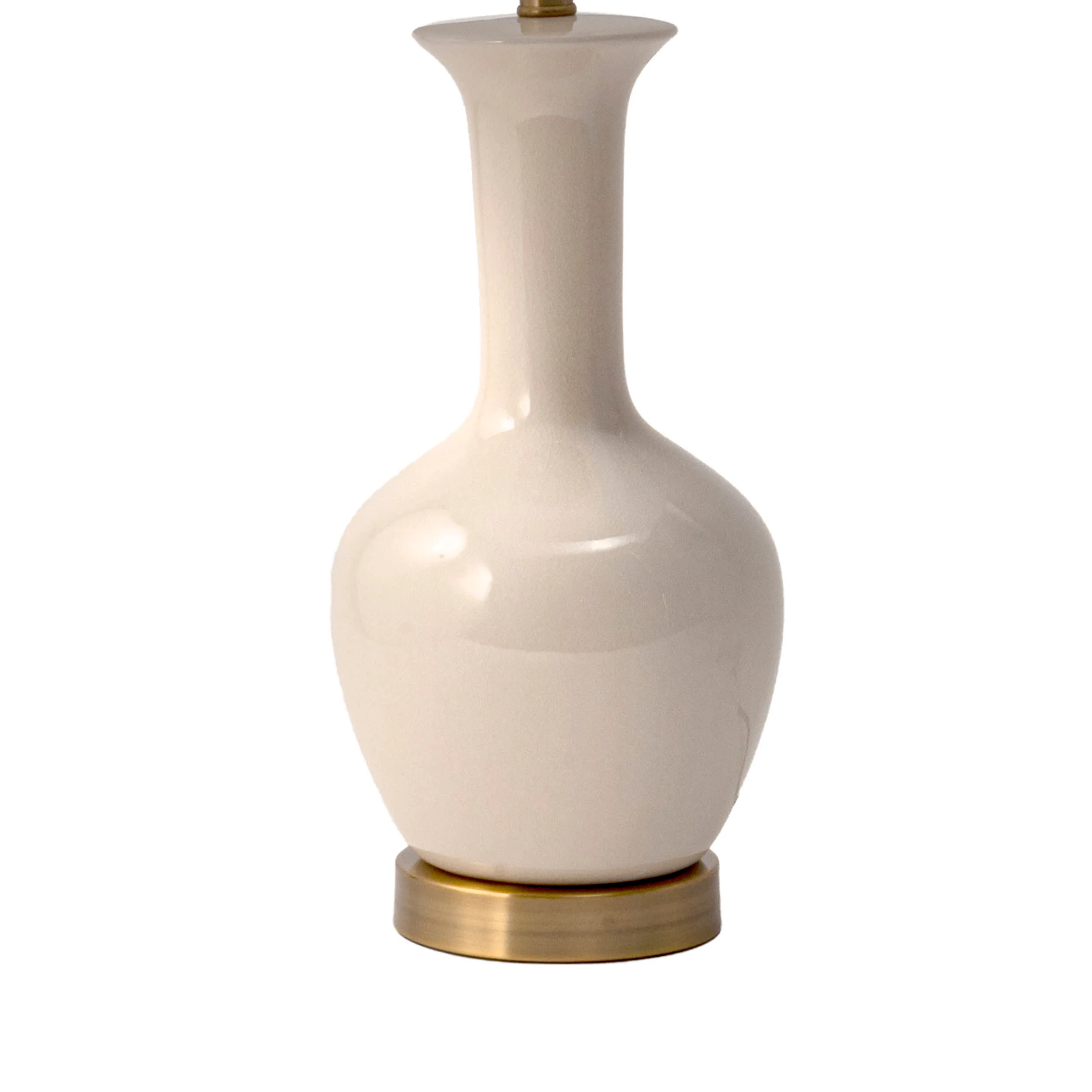 27-inch Ceramic Crane Vase Table Lamp | Ivory - Image 3