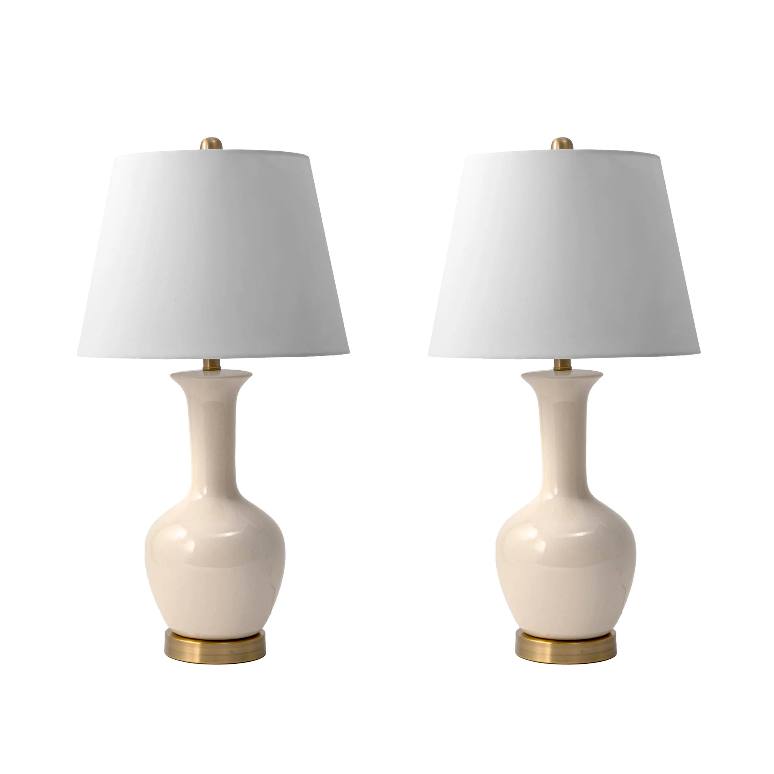 27-inch Ceramic Crane Vase Table Lamp | Ivory - Image 5