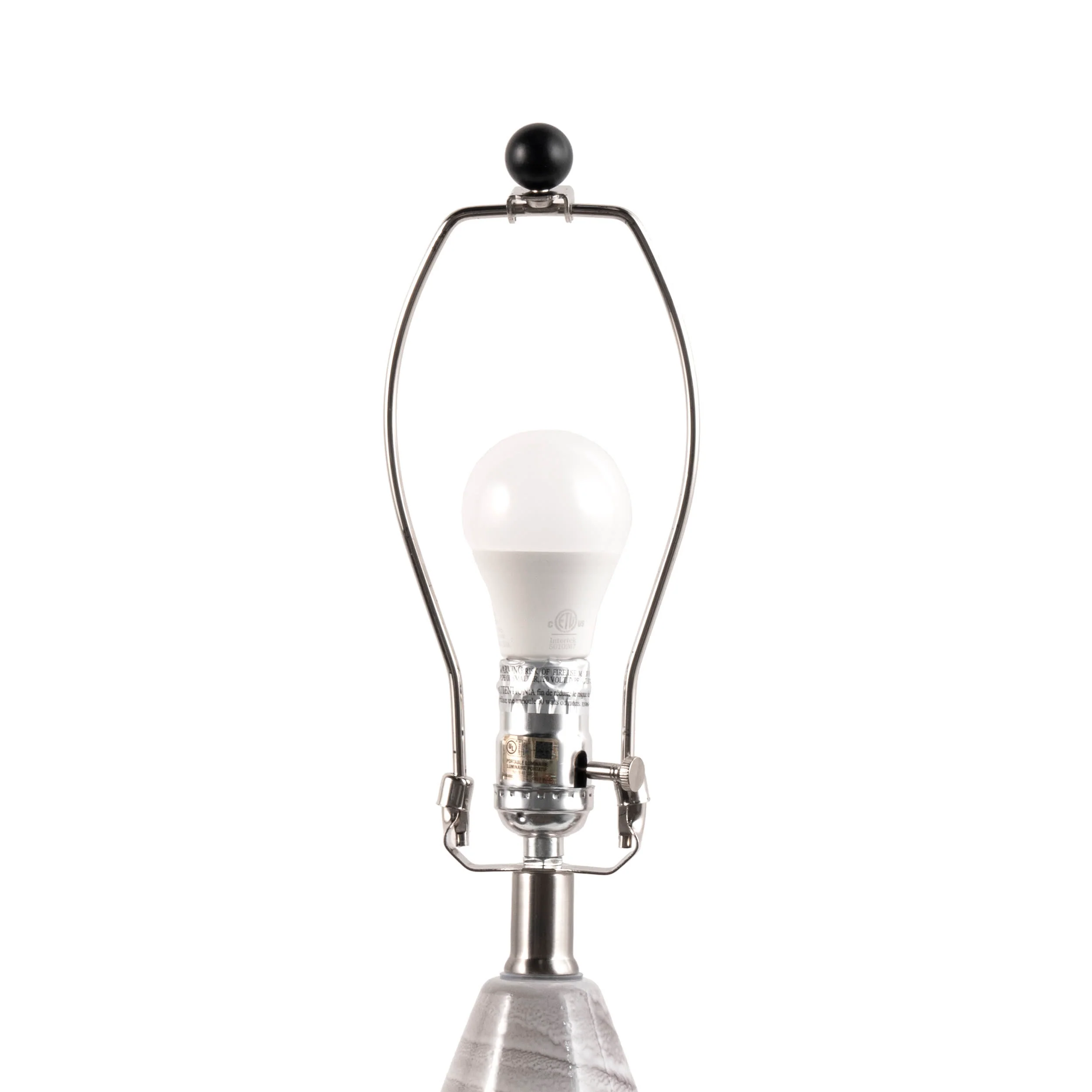 27-inch Whitney Glass Table Lamp | Grey - Image 5