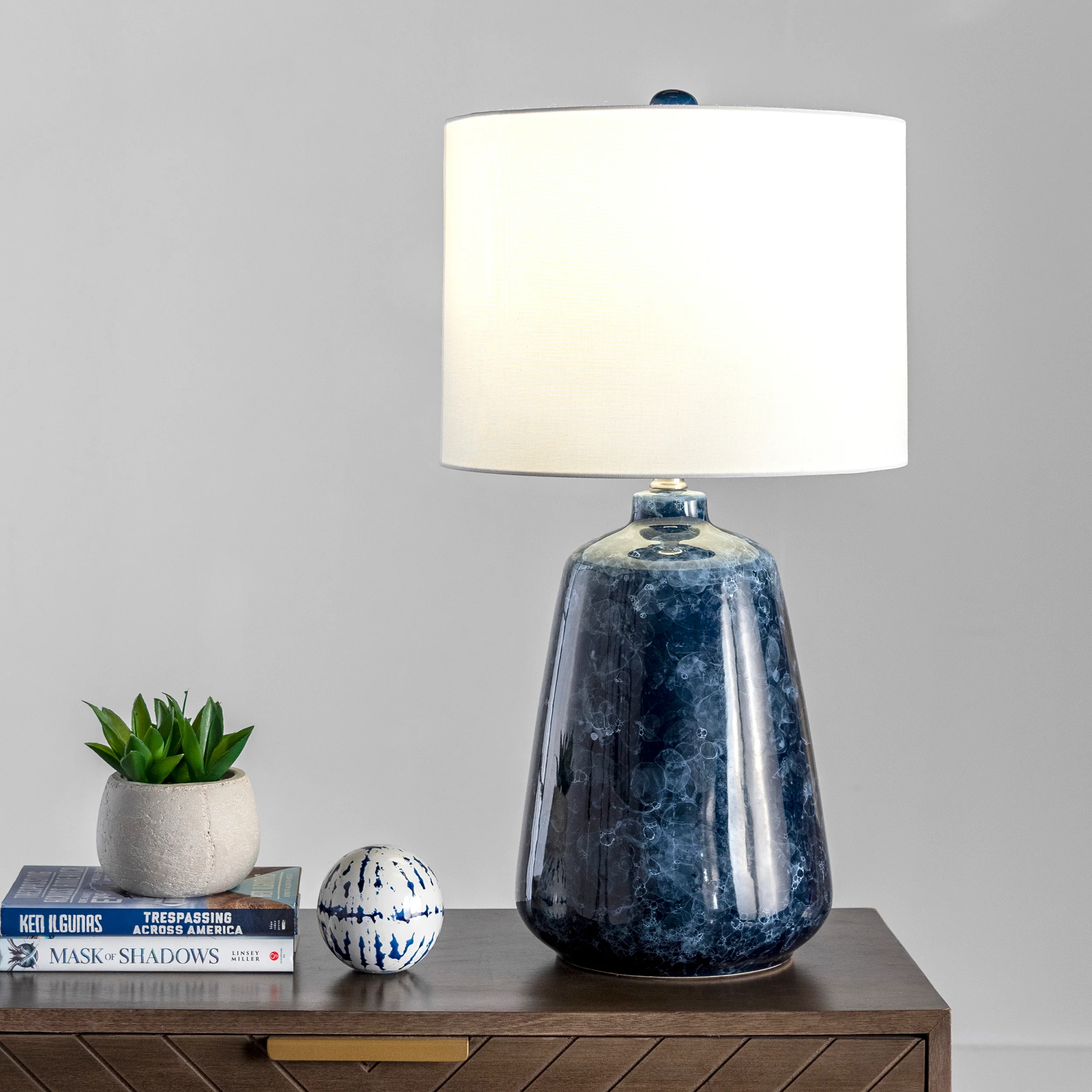27-inch Zelda Ceramic Table Lamp | Navy - Image 2