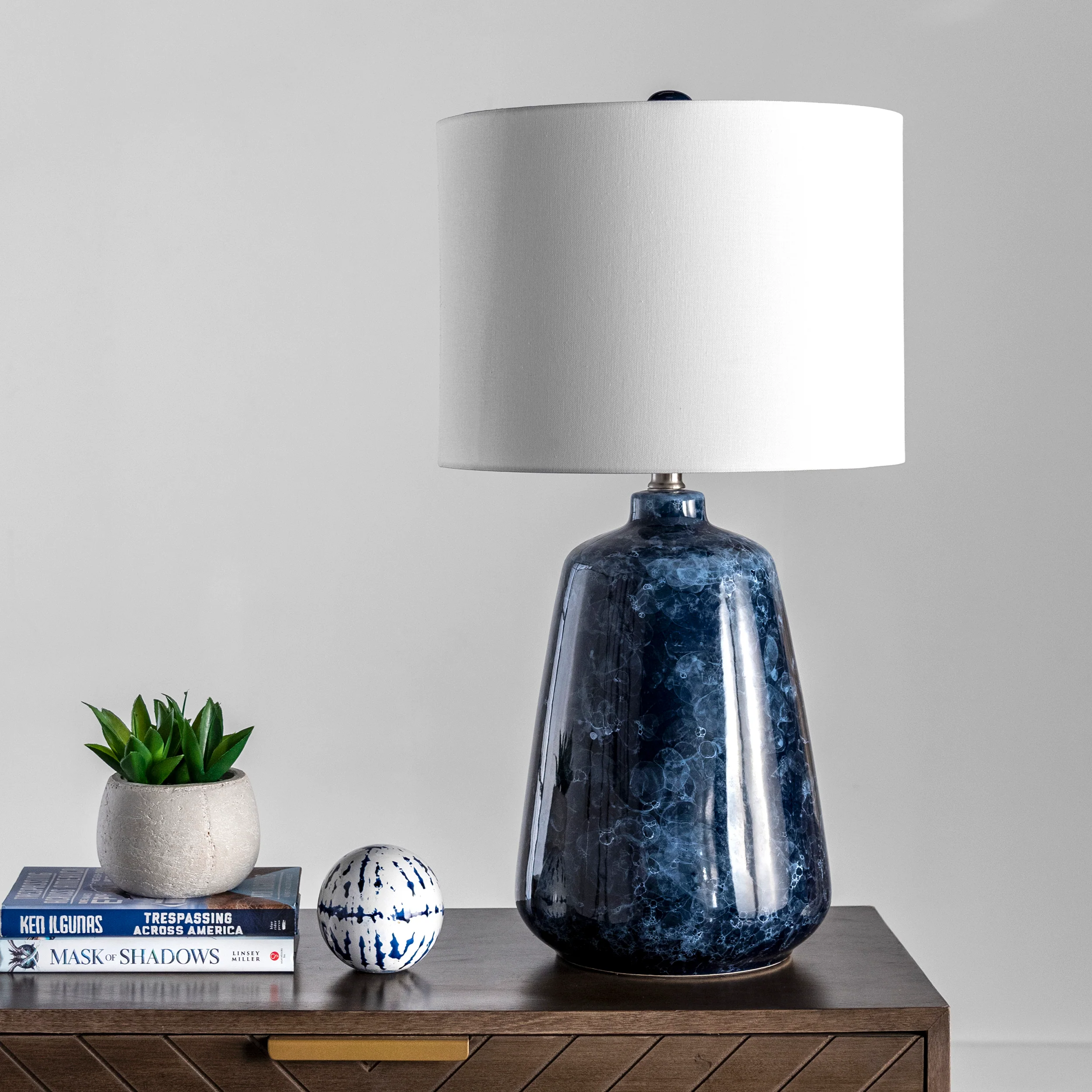 27-inch Zelda Ceramic Table Lamp | Navy - Image 6