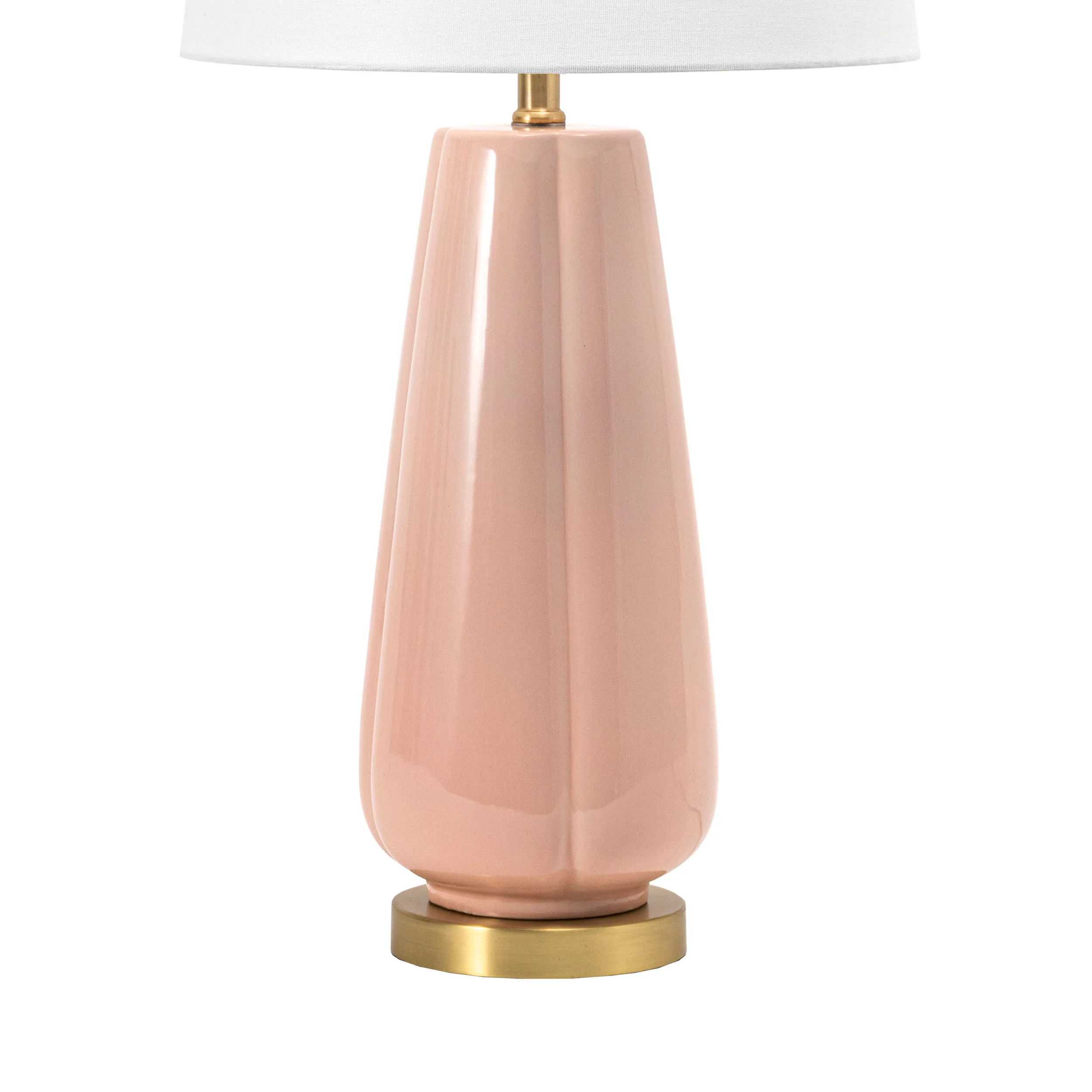 28-inch Golden Lotus Ceramic Table Lamp | Pink - Image 3
