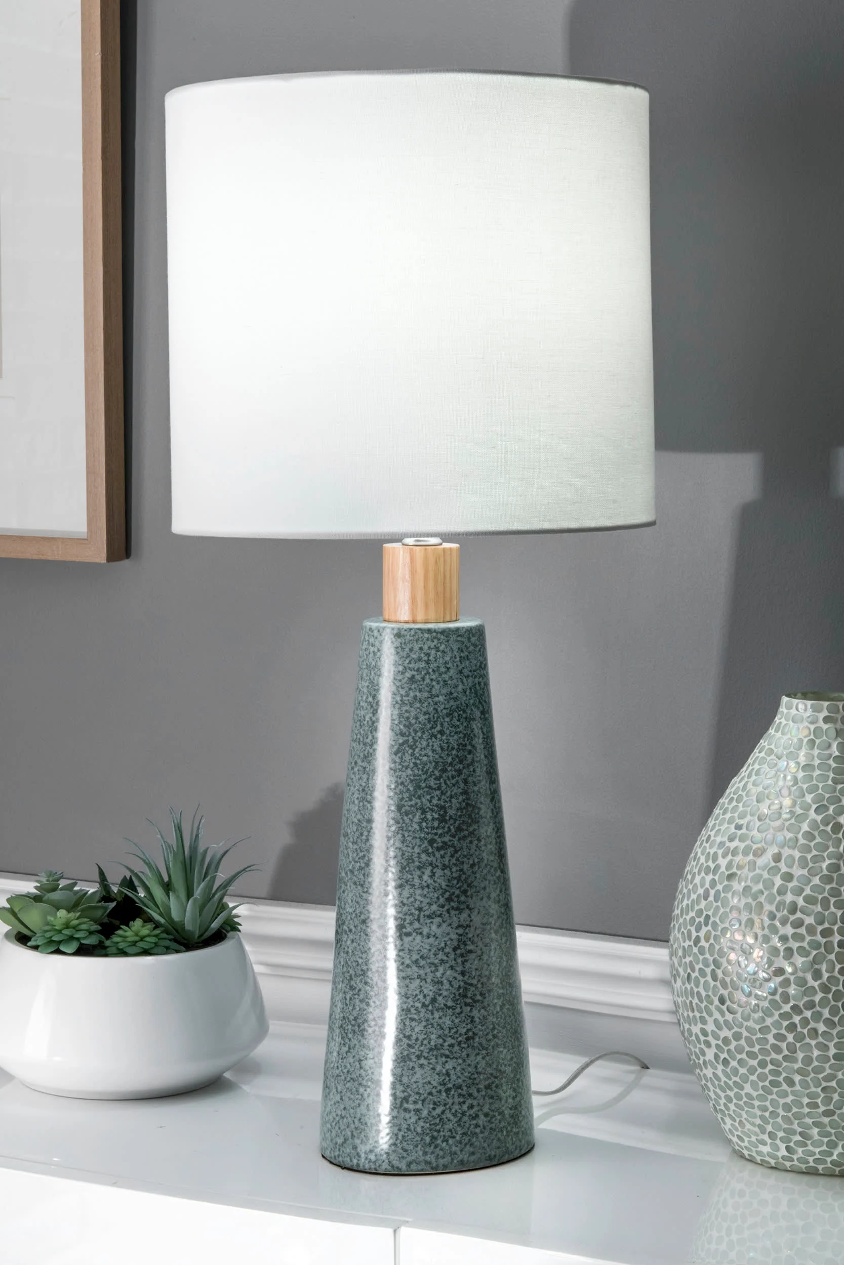 29-inch Florence Ceramic Table Lamp | Green - Image 2