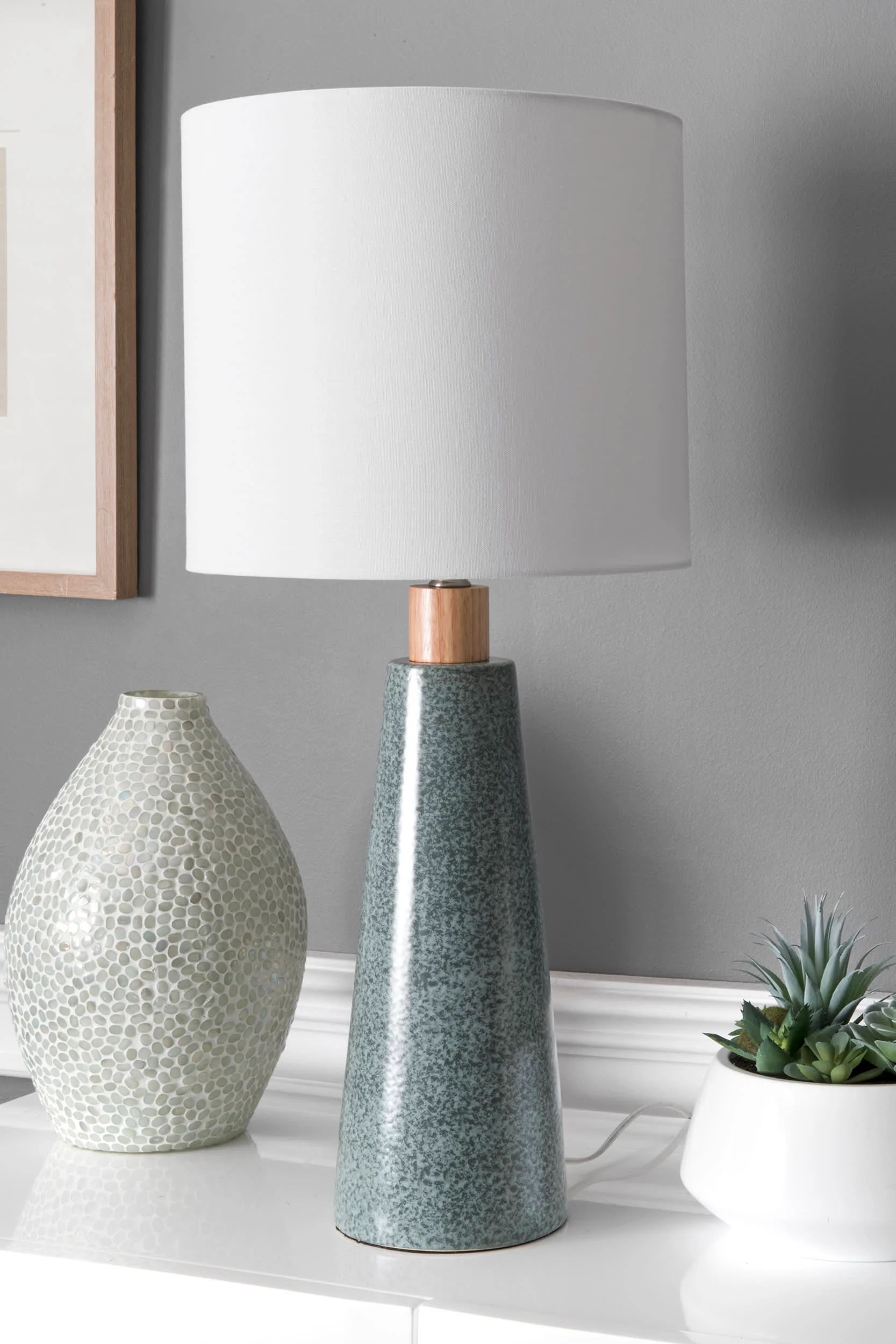 29-inch Florence Ceramic Table Lamp | Green - Image 3