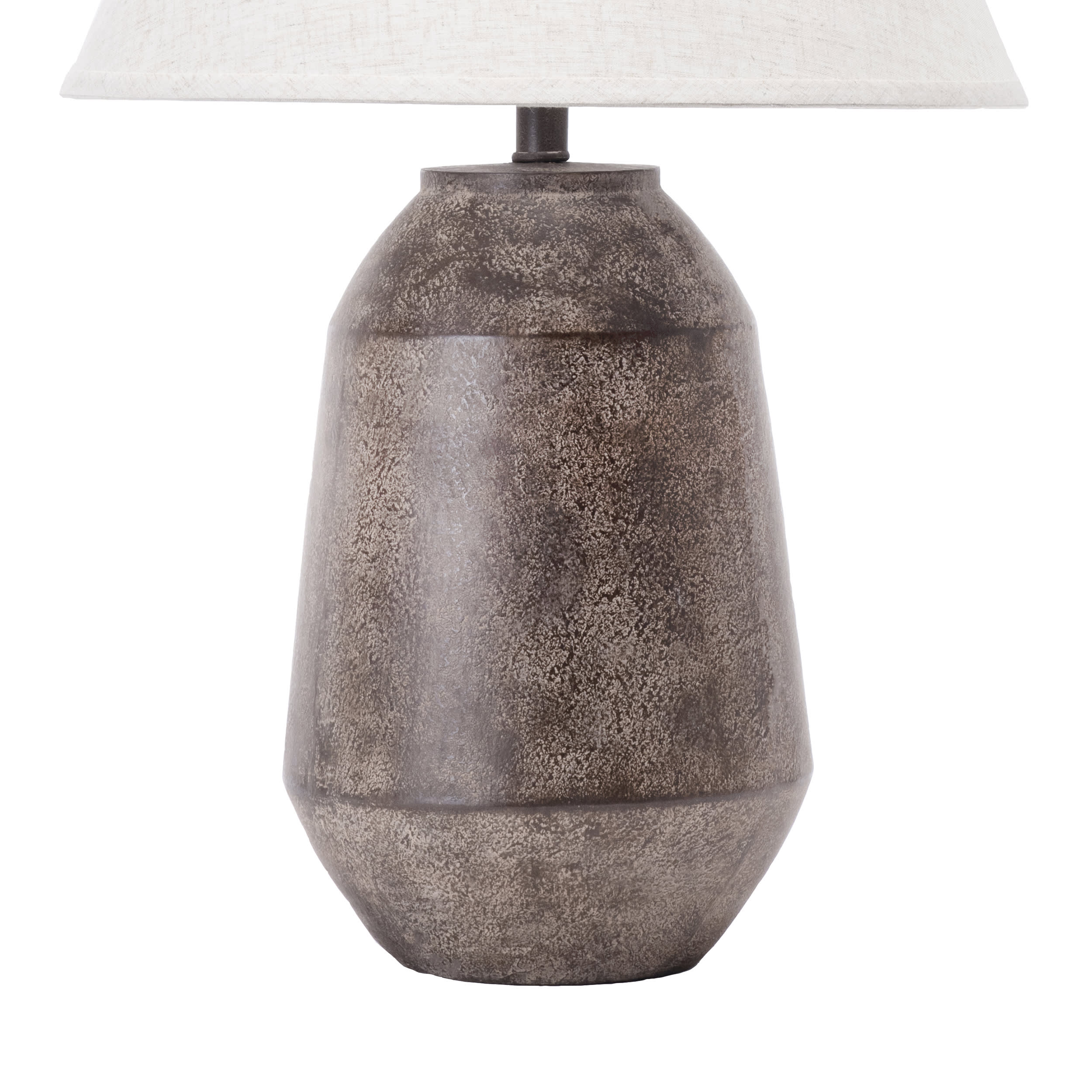 29-inch Mottled Resin Vintage Table Lamp | Brown - Image 3
