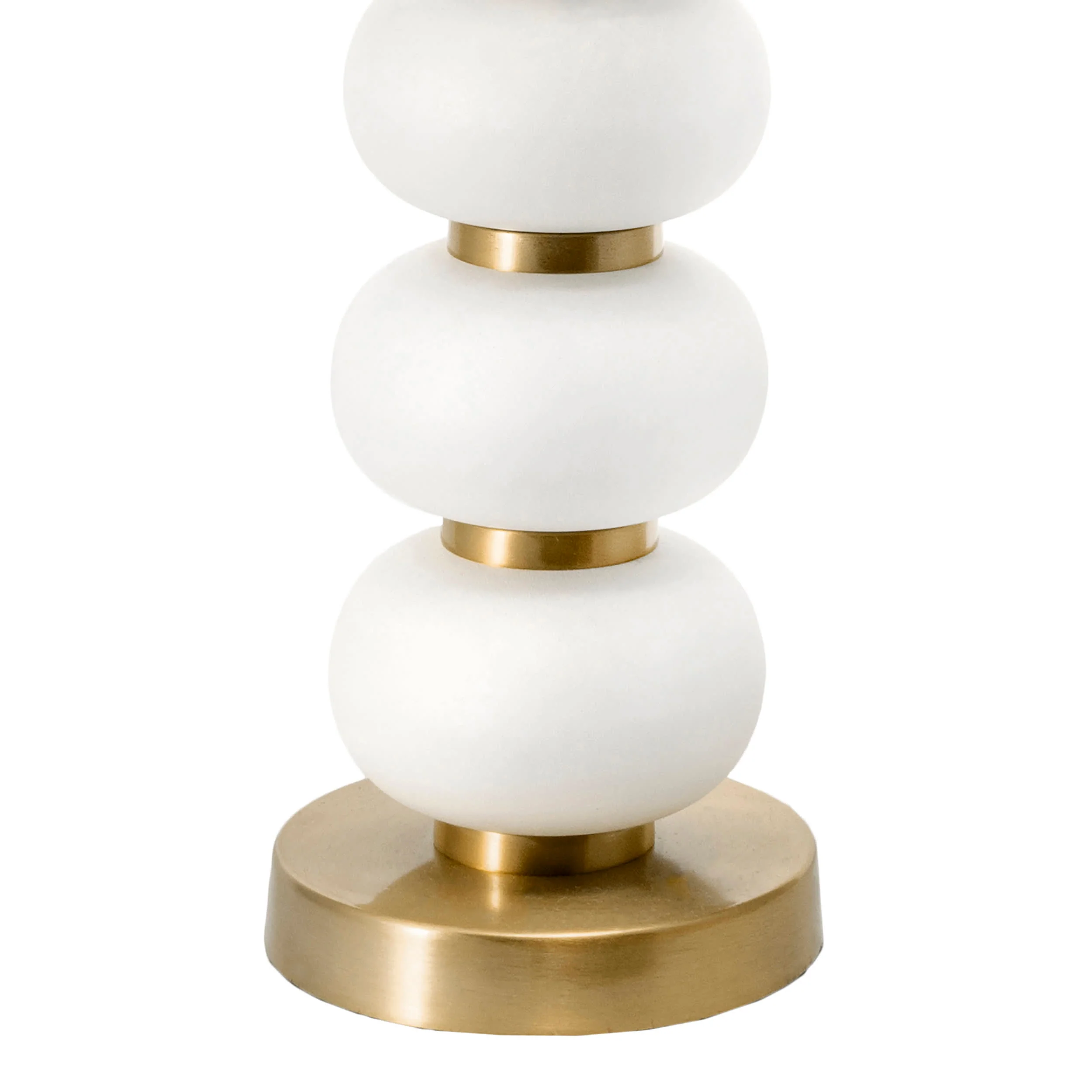 29-inch Stacked Iron Pearls Table Lamp | Ivory - Image 3