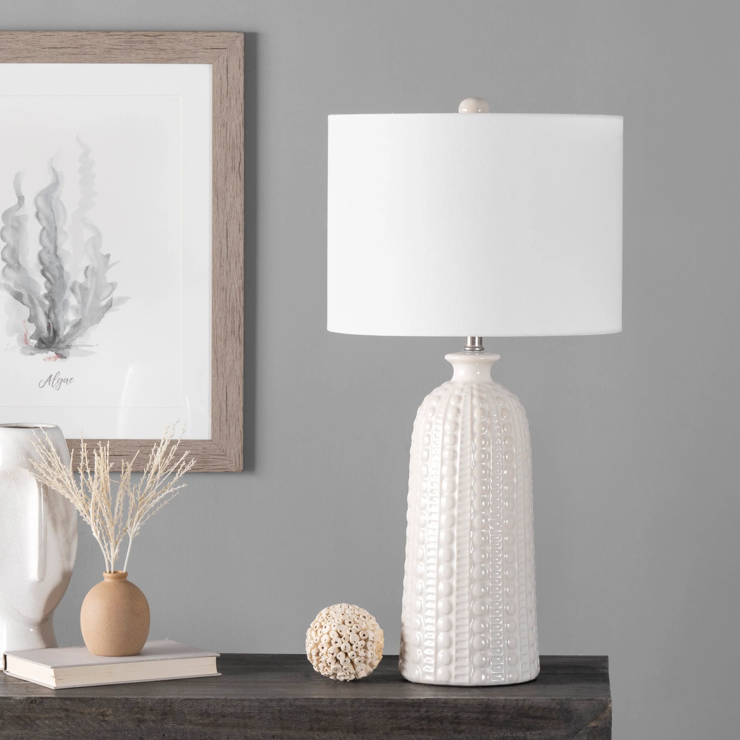 30-inch Polona Ceramic Table Lamp | Cream - Image 7