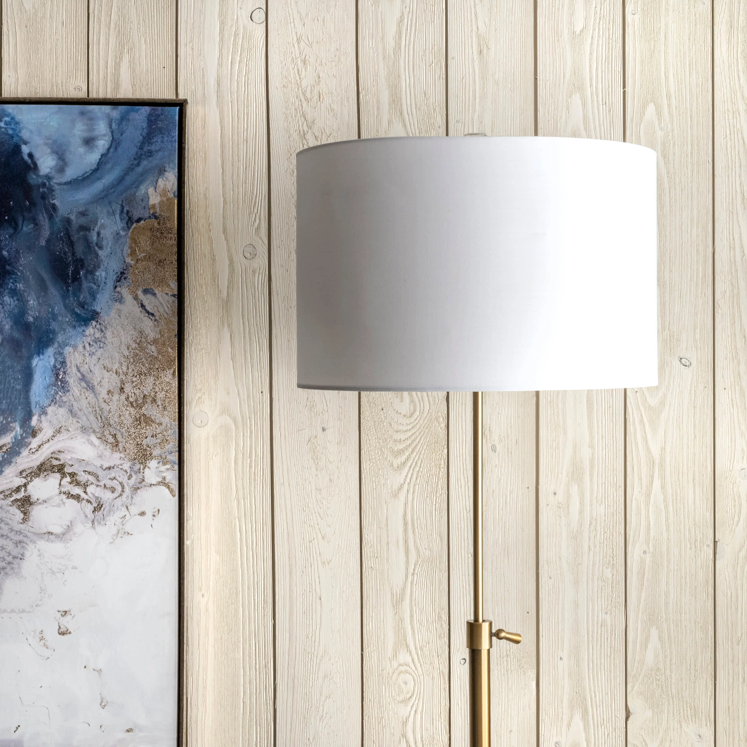 60-inch Metal Industrial Staff Floor Lamp | Brass - Image 4