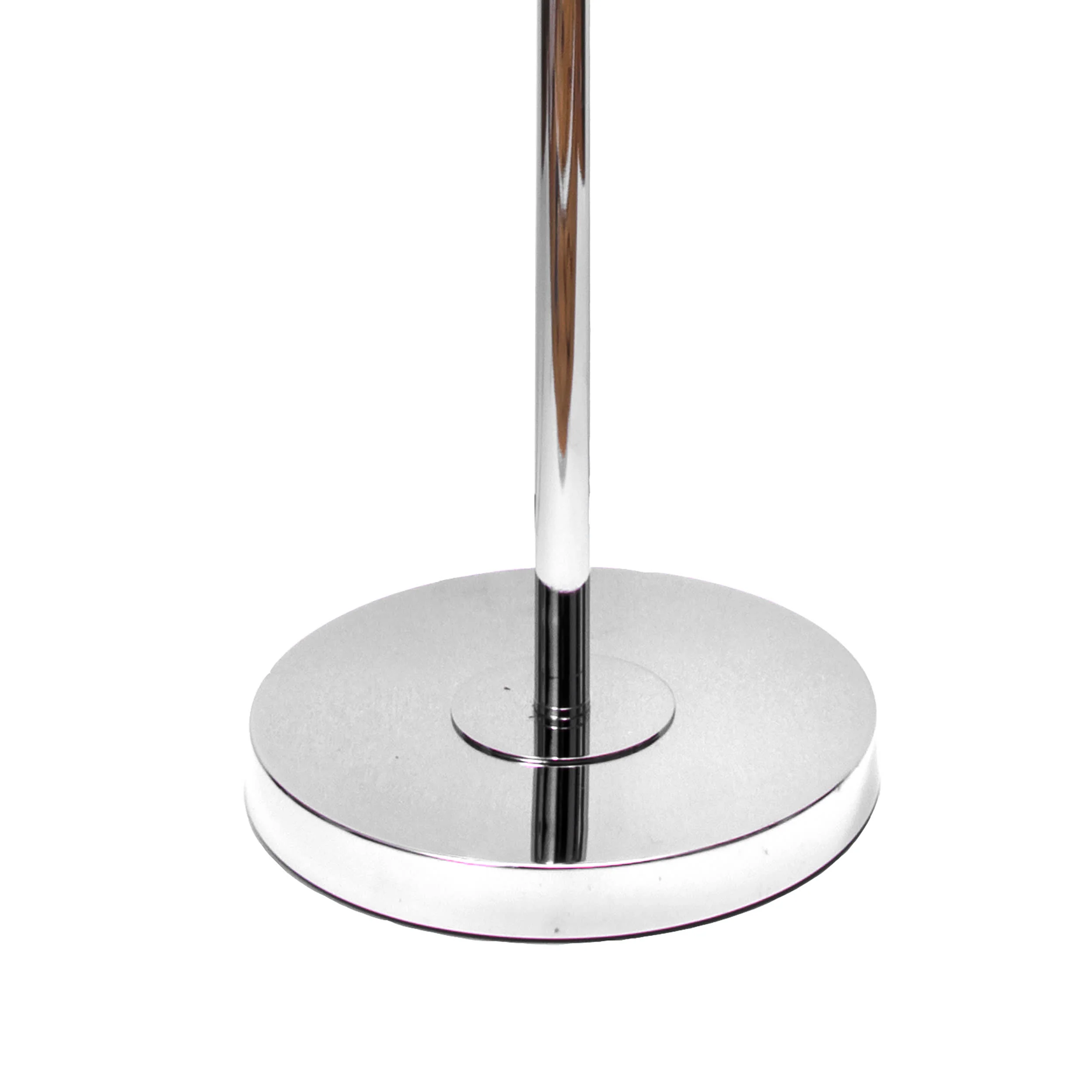 62-inch Stacked Crystal Metal Pole Floor Lamp | Silver - Image 3