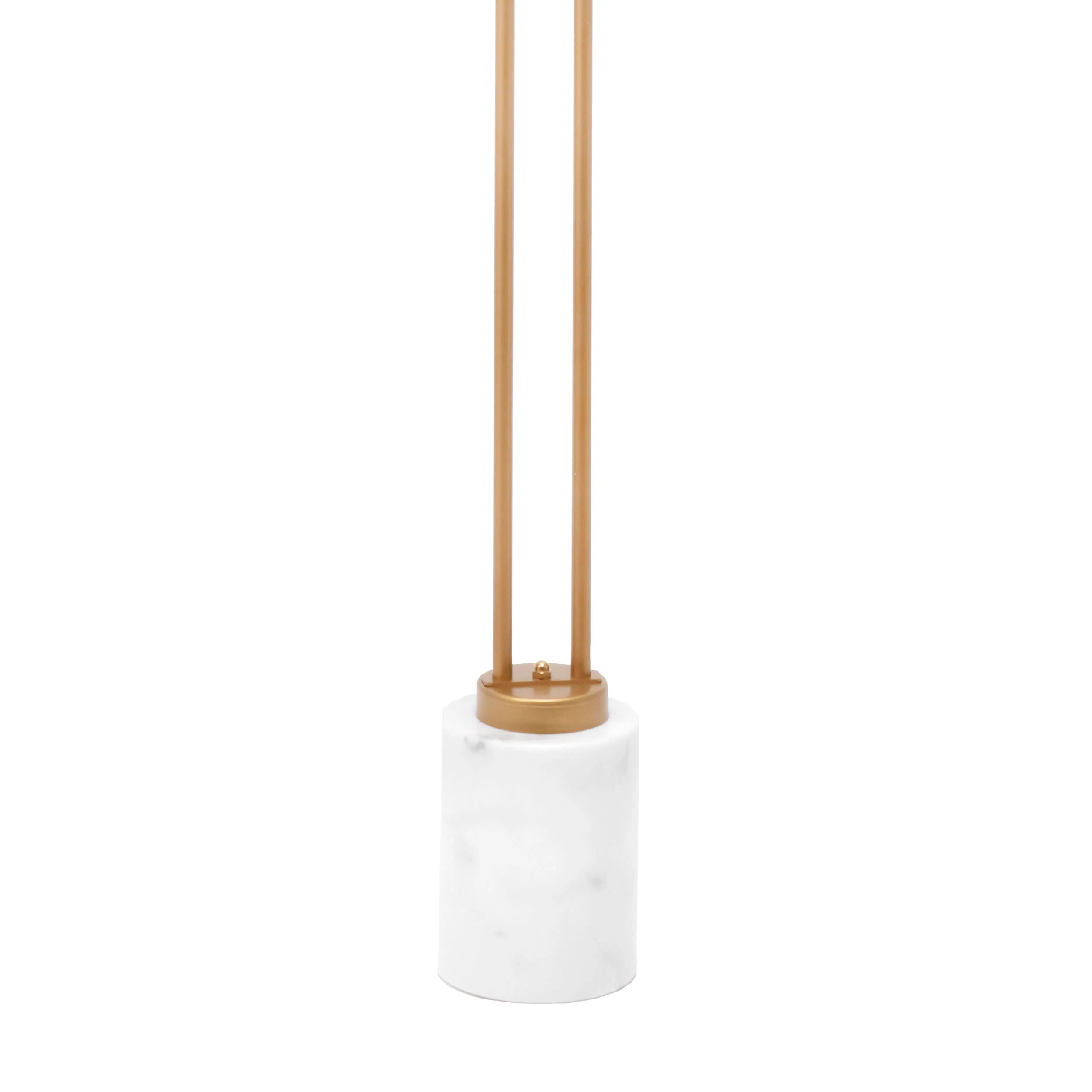 63-inch Twin Pronged Metal Floor Lamp | White - Image 3
