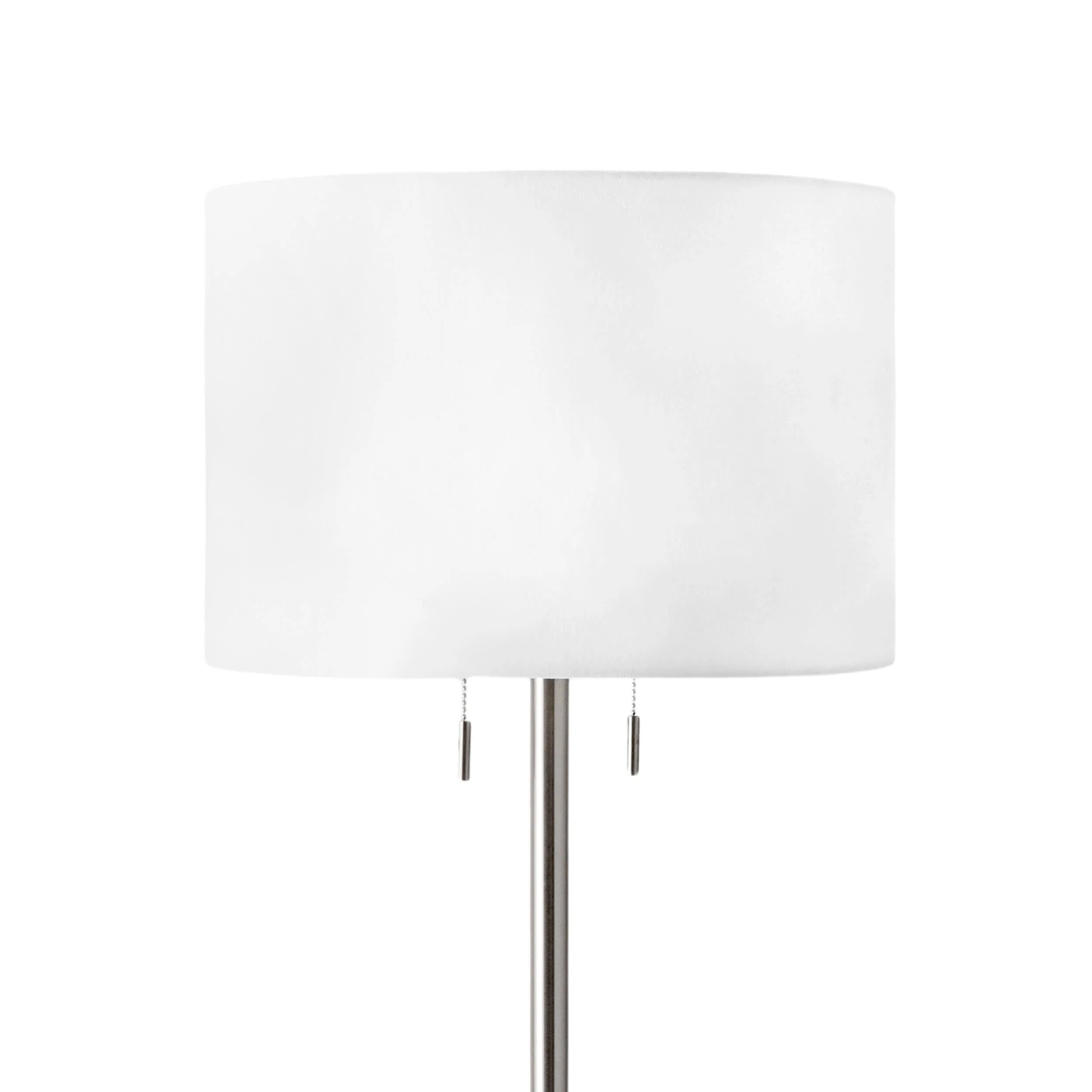 64-inch Metal Staff Pole Floor Lamp | Silver - Image 5