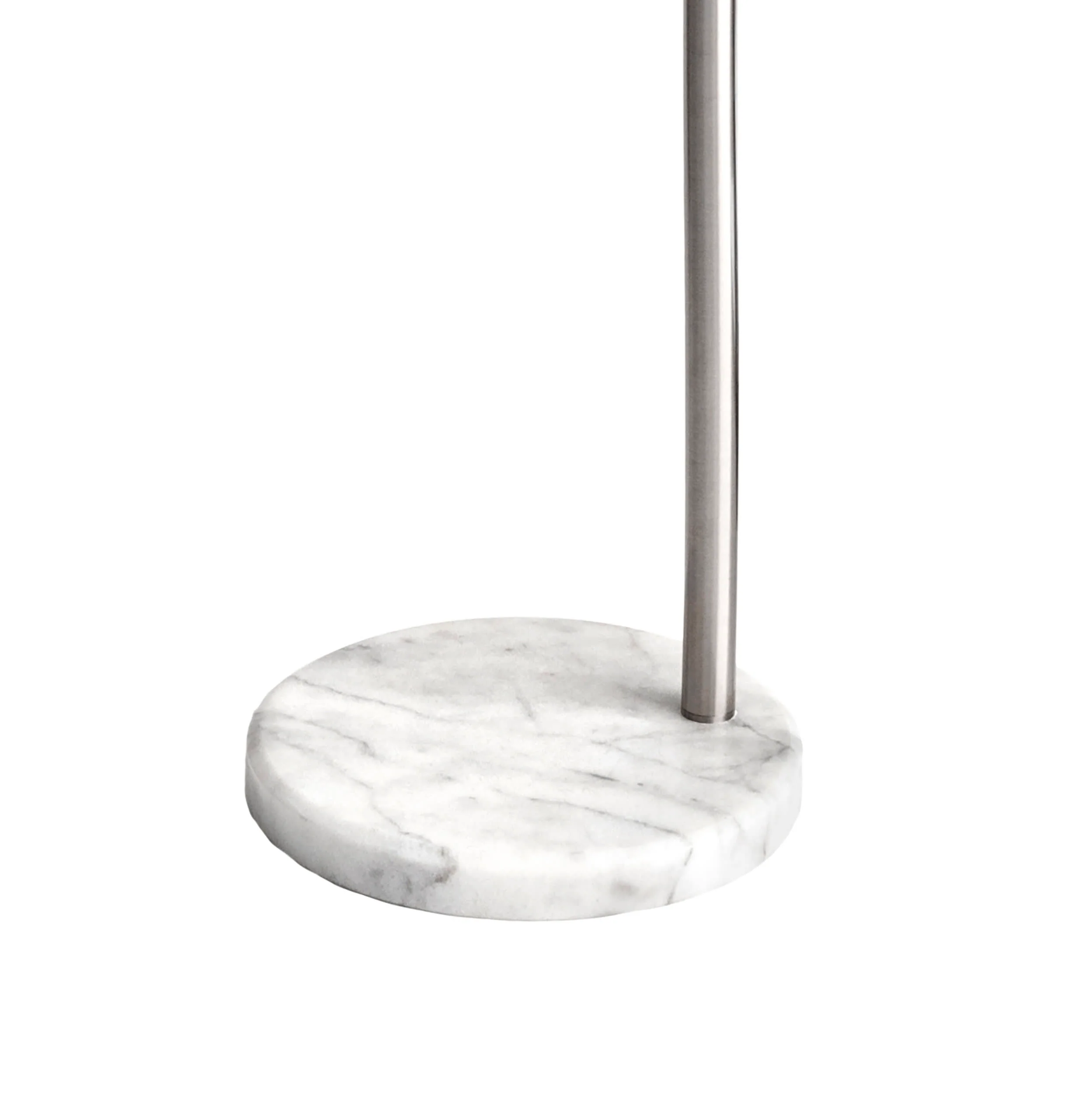 69-inch Arched Marble Rod Floor Lamp | Silver - Image 3