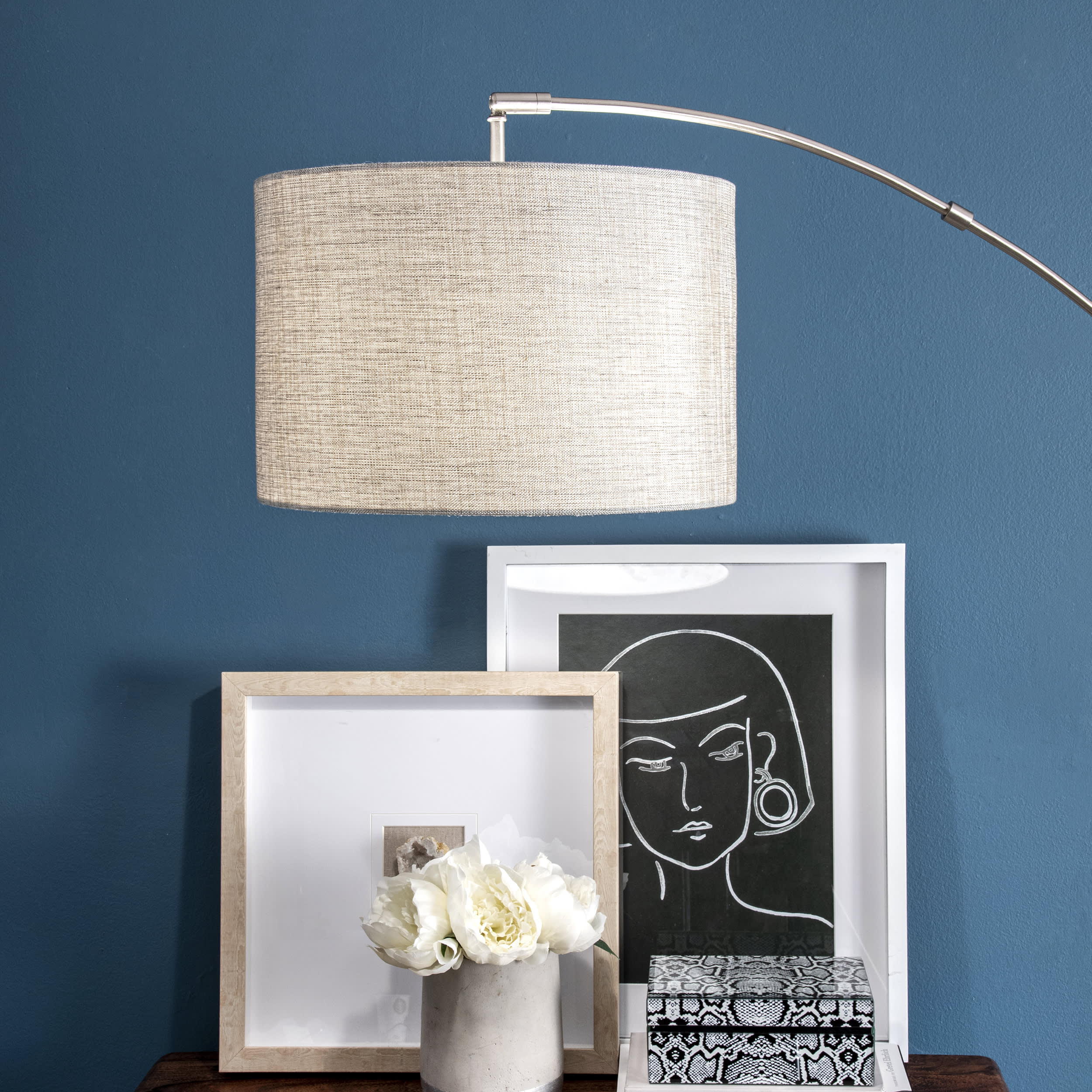 69-inch Arched Marble Rod Floor Lamp | Silver - Image 4