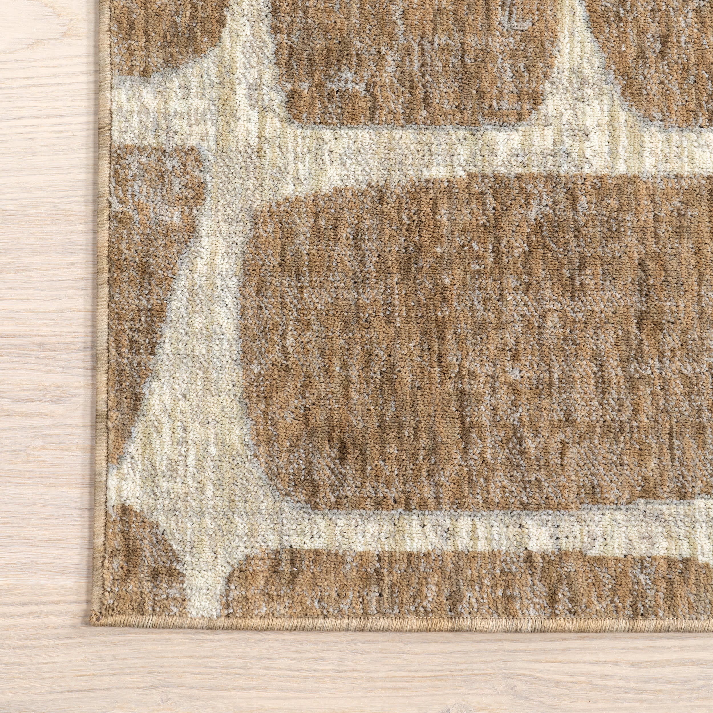 Aadhya Modern Geometric Area Rug | Light Brown - Image 3