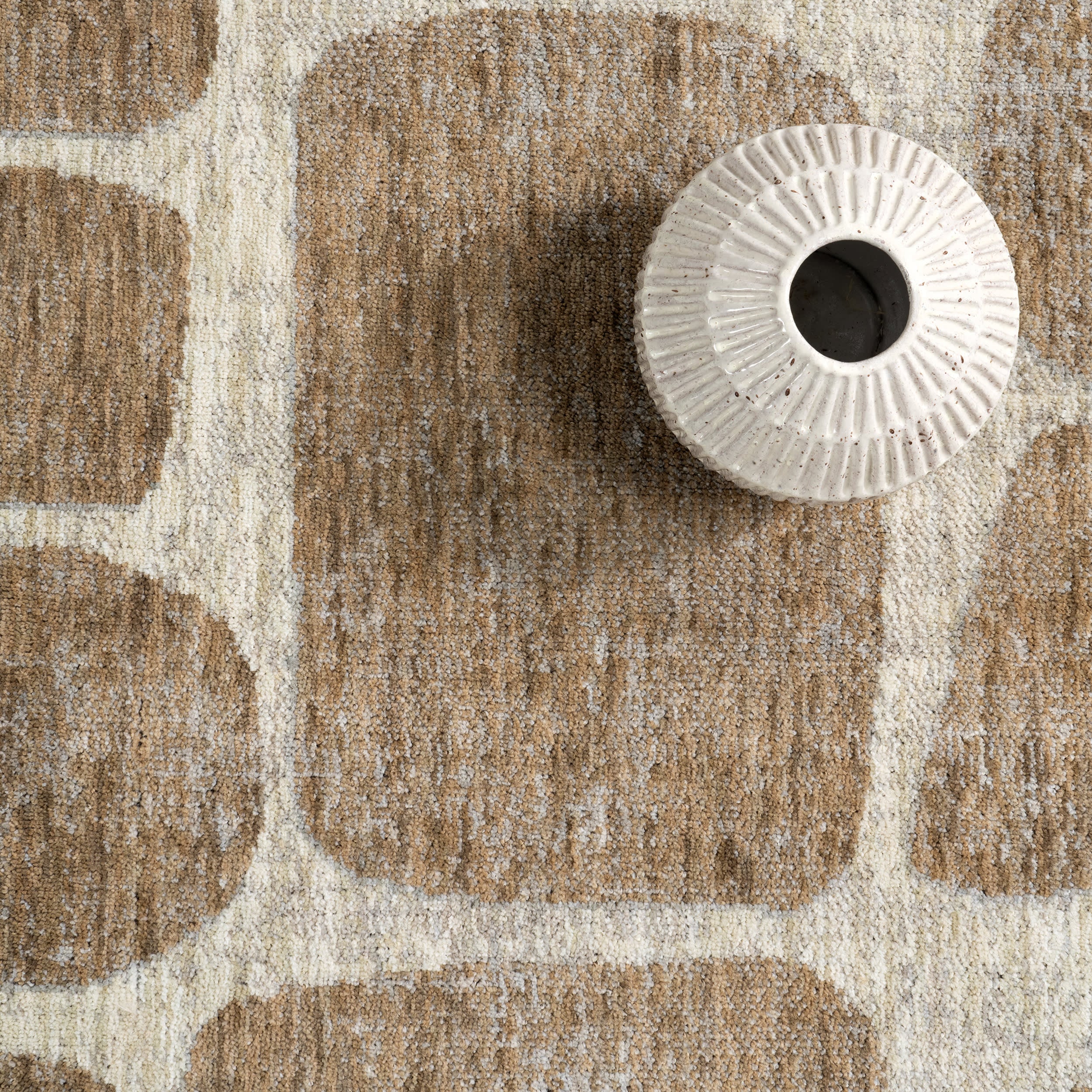 Aadhya Modern Geometric Area Rug | Light Brown - Image 7