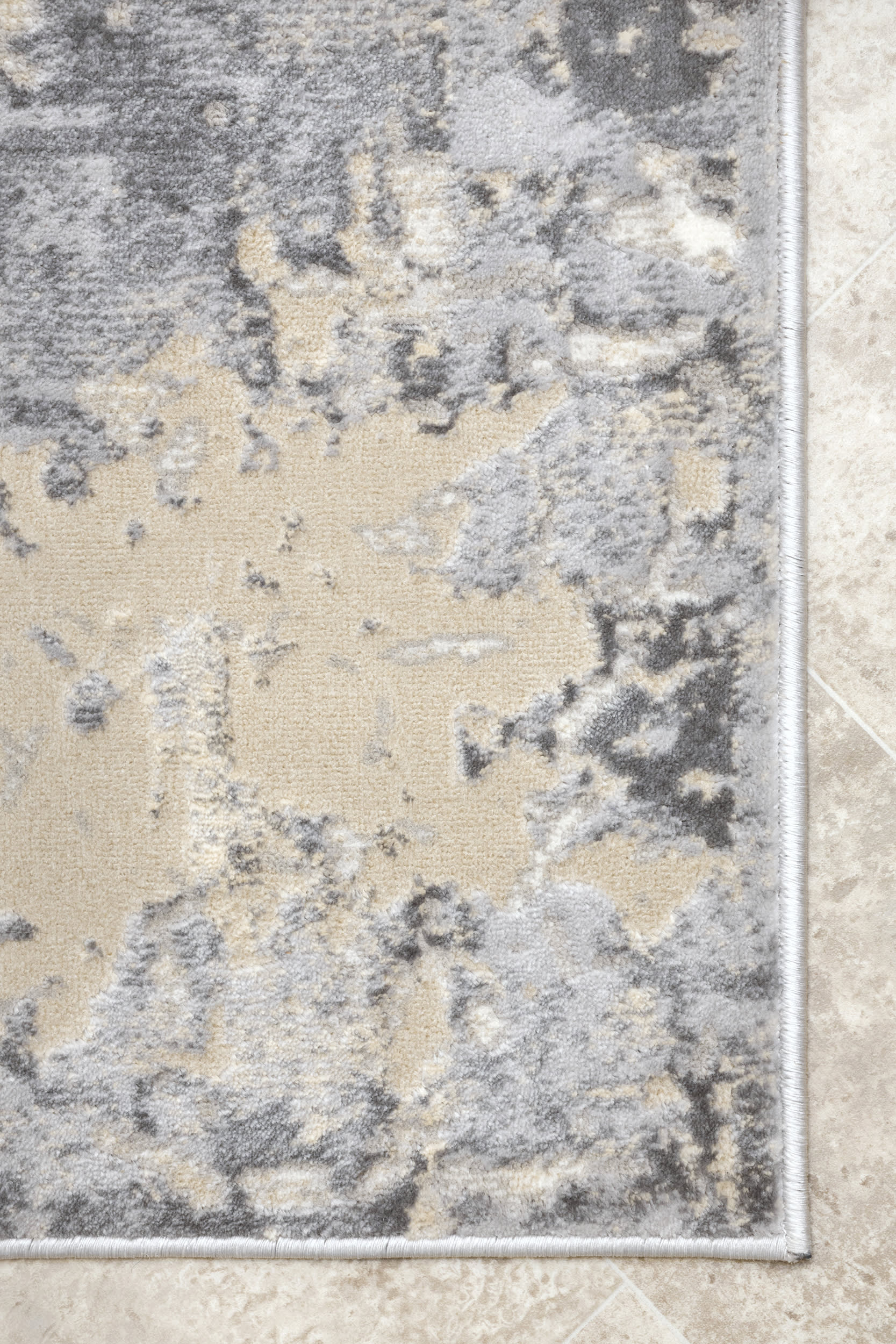 Abstract Bubbles Rug | Grey - Image 3