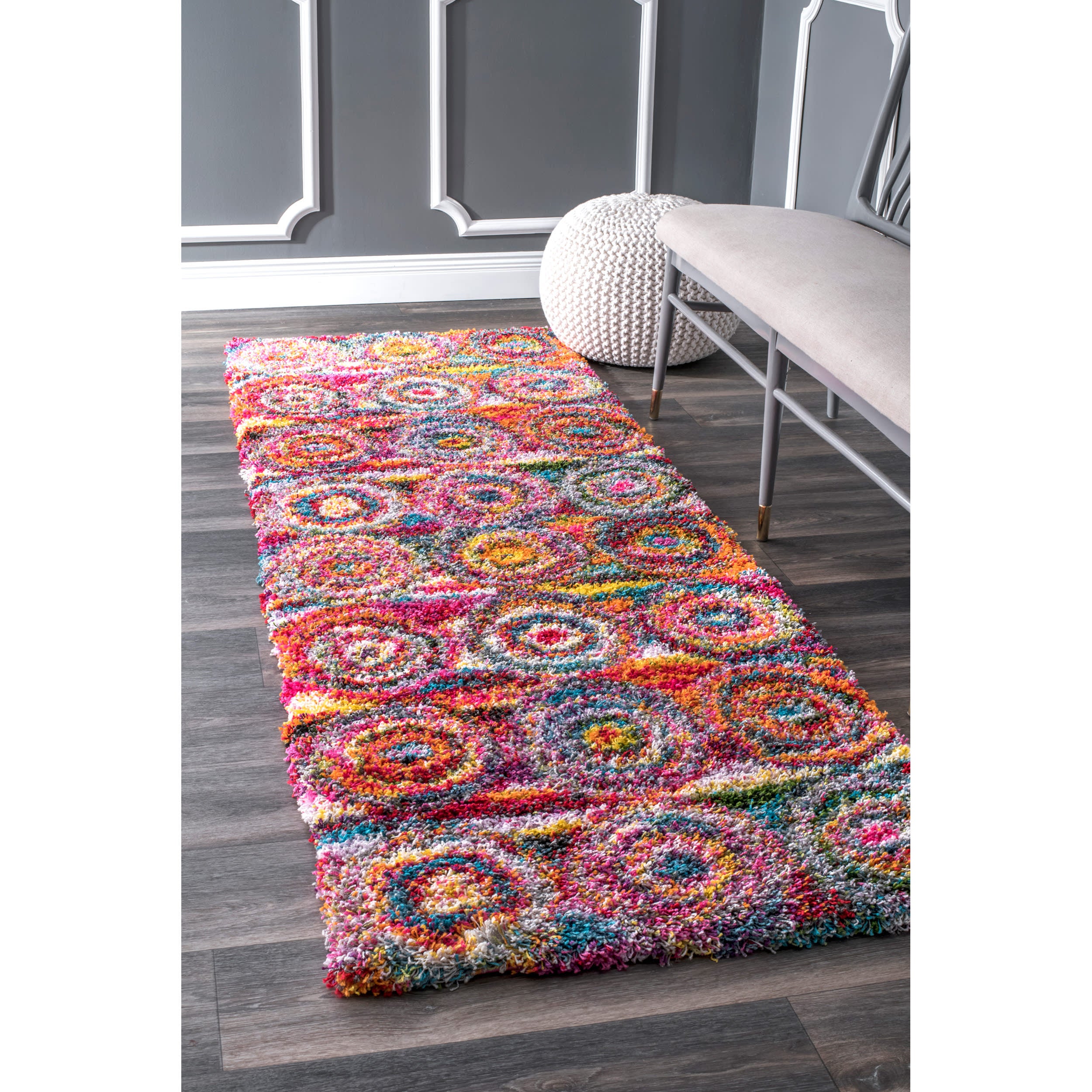 Abstract Circles Rug | Multicolor - Image 2