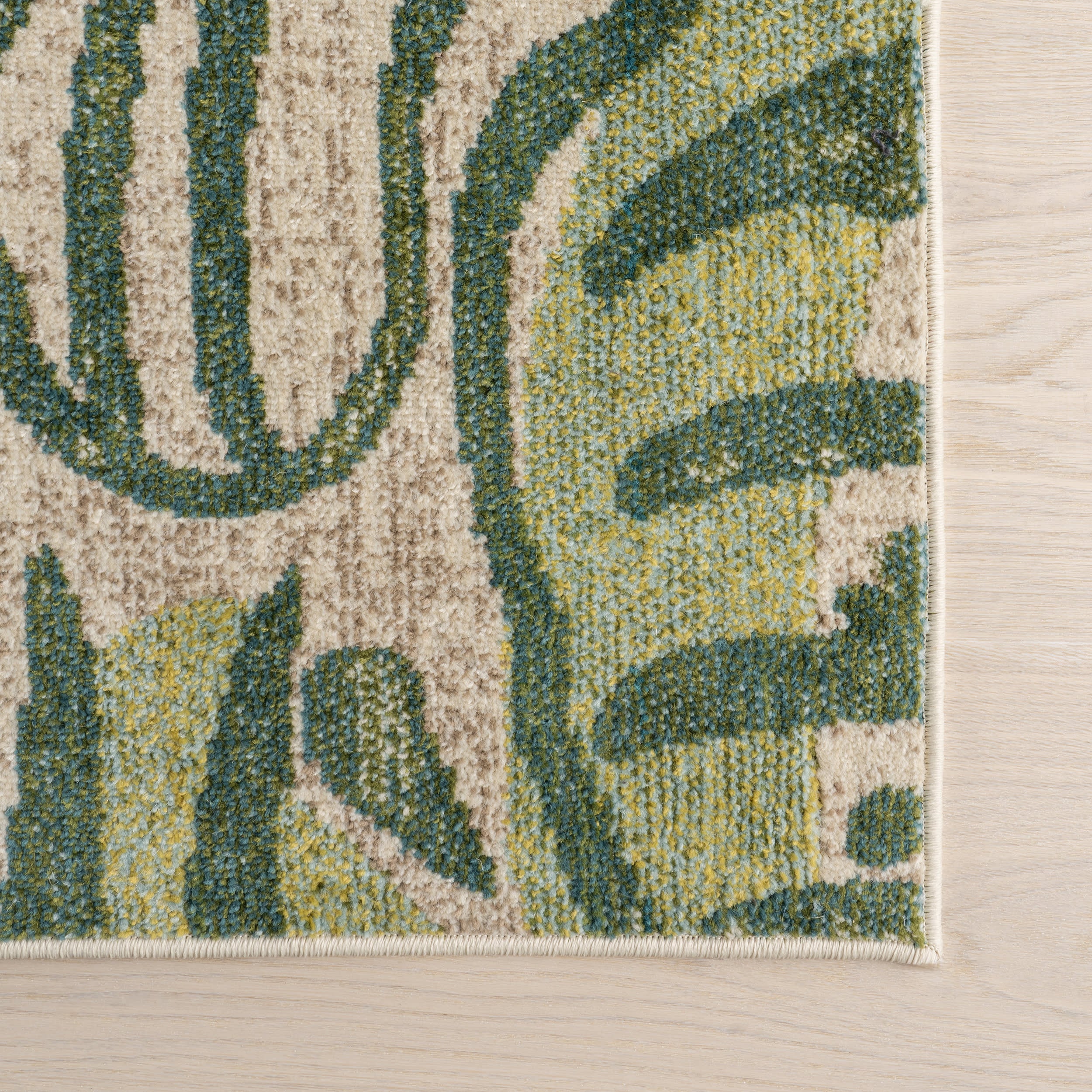 Abstract Floral Rug | Green - Image 4
