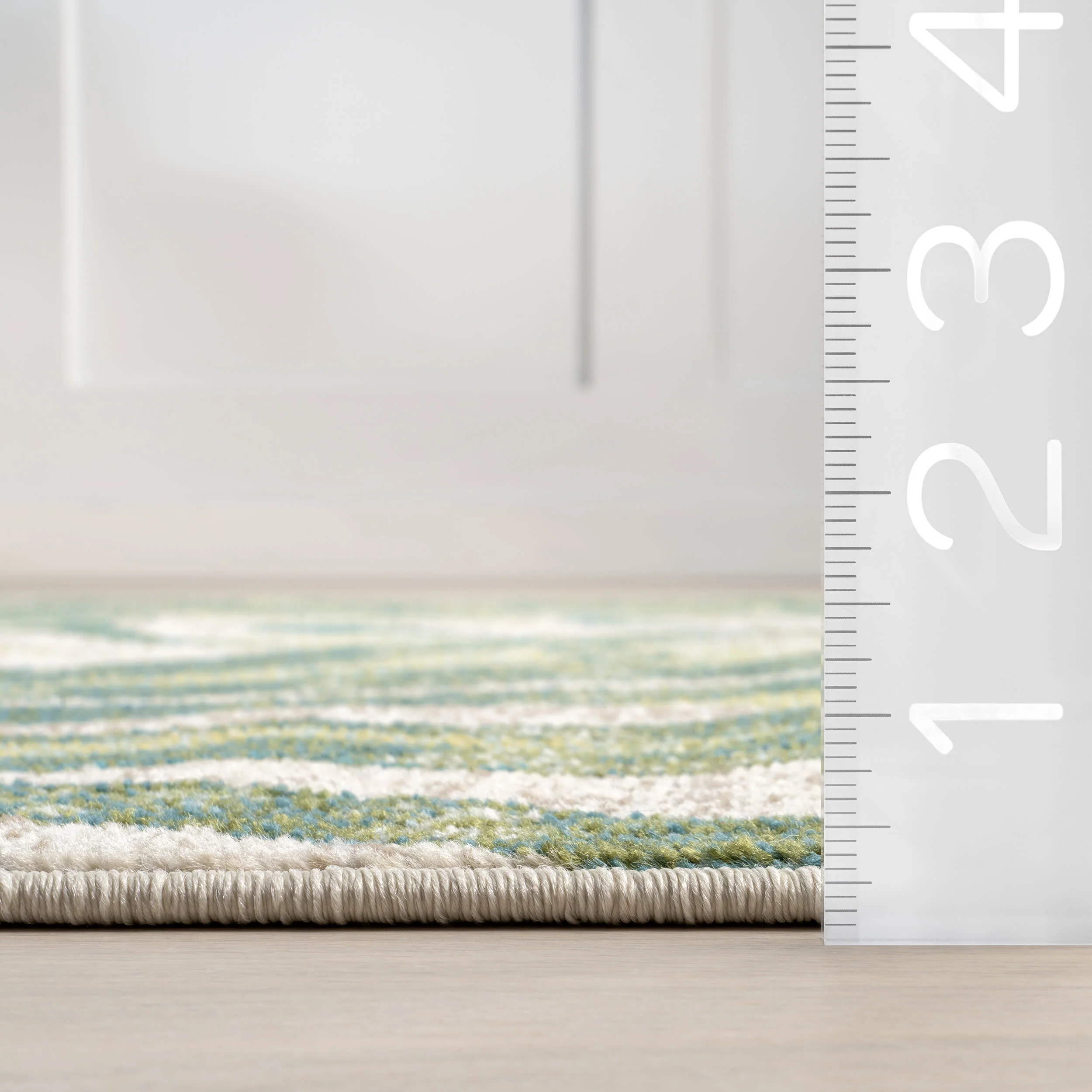 Abstract Floral Rug | Green - Image 6