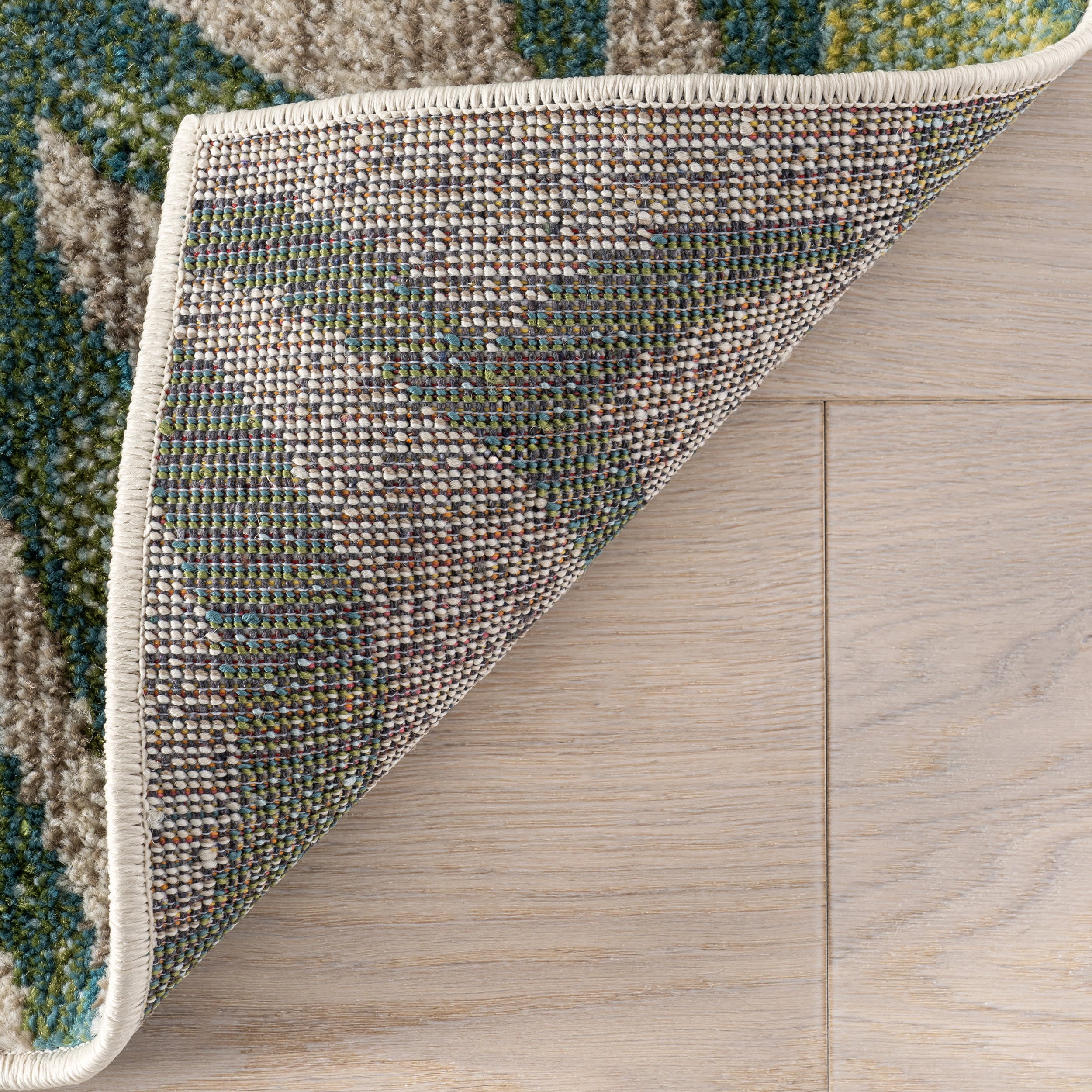 Abstract Floral Rug | Green - Image 7