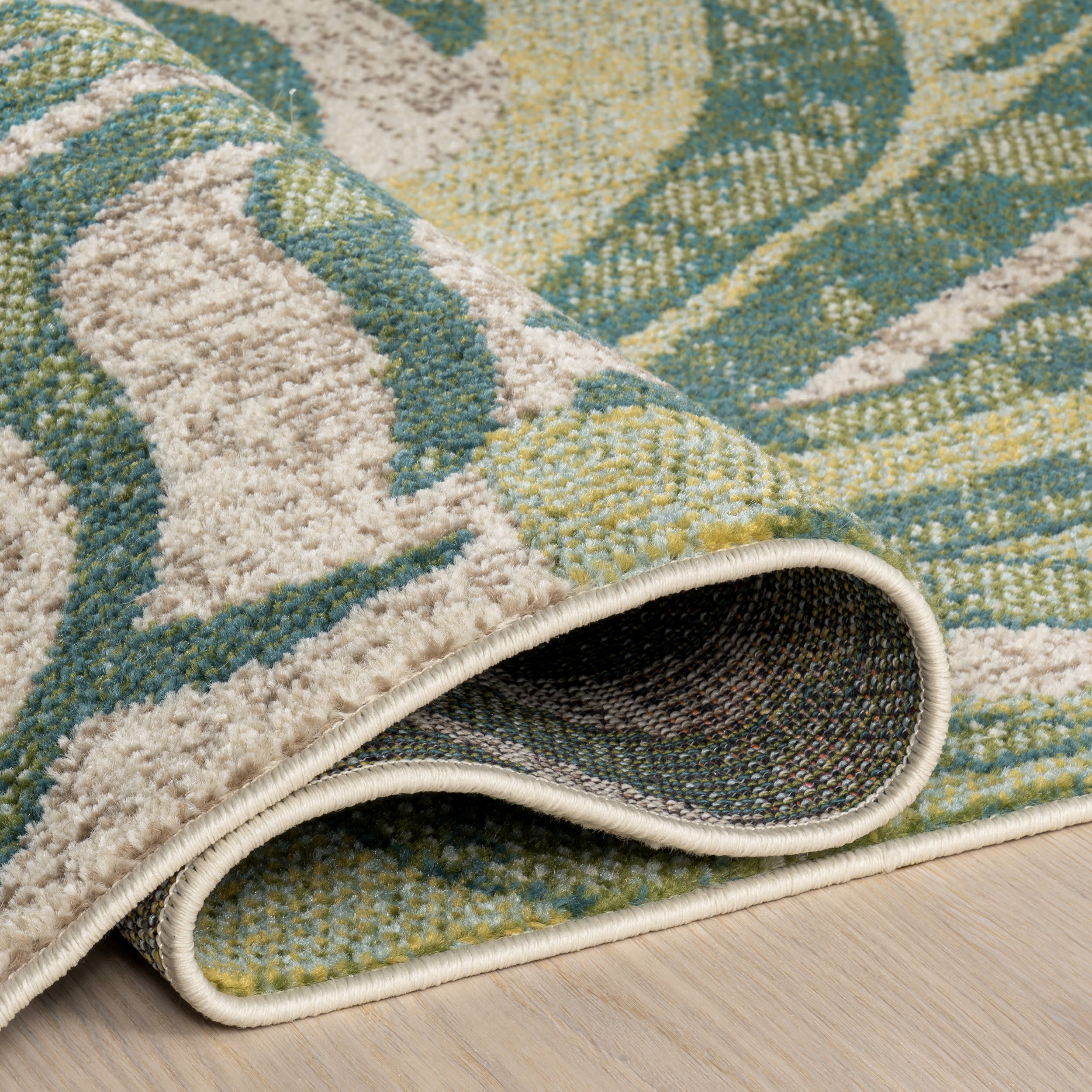 Abstract Floral Rug | Green - Image 9
