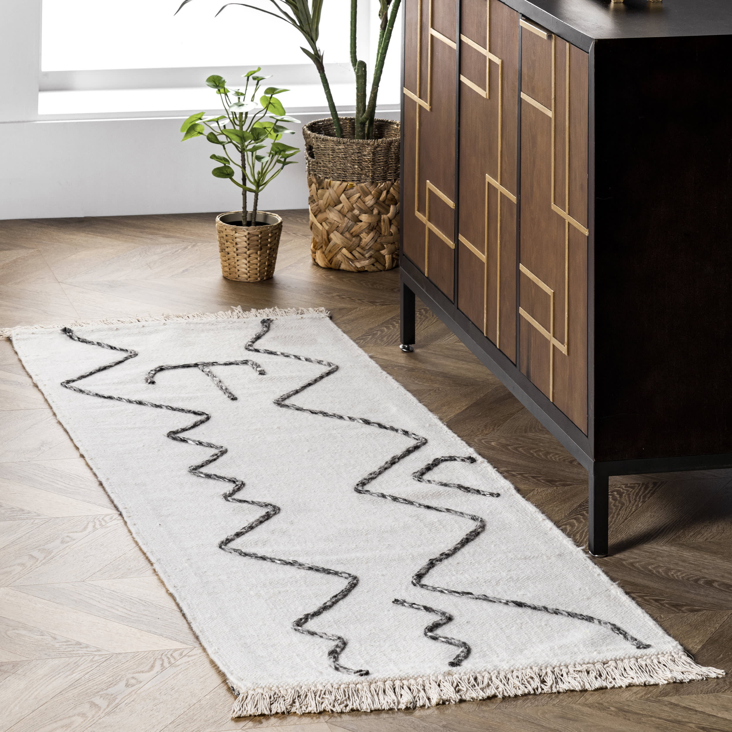 Abstract Graphic Rug | Ivory - Image 2