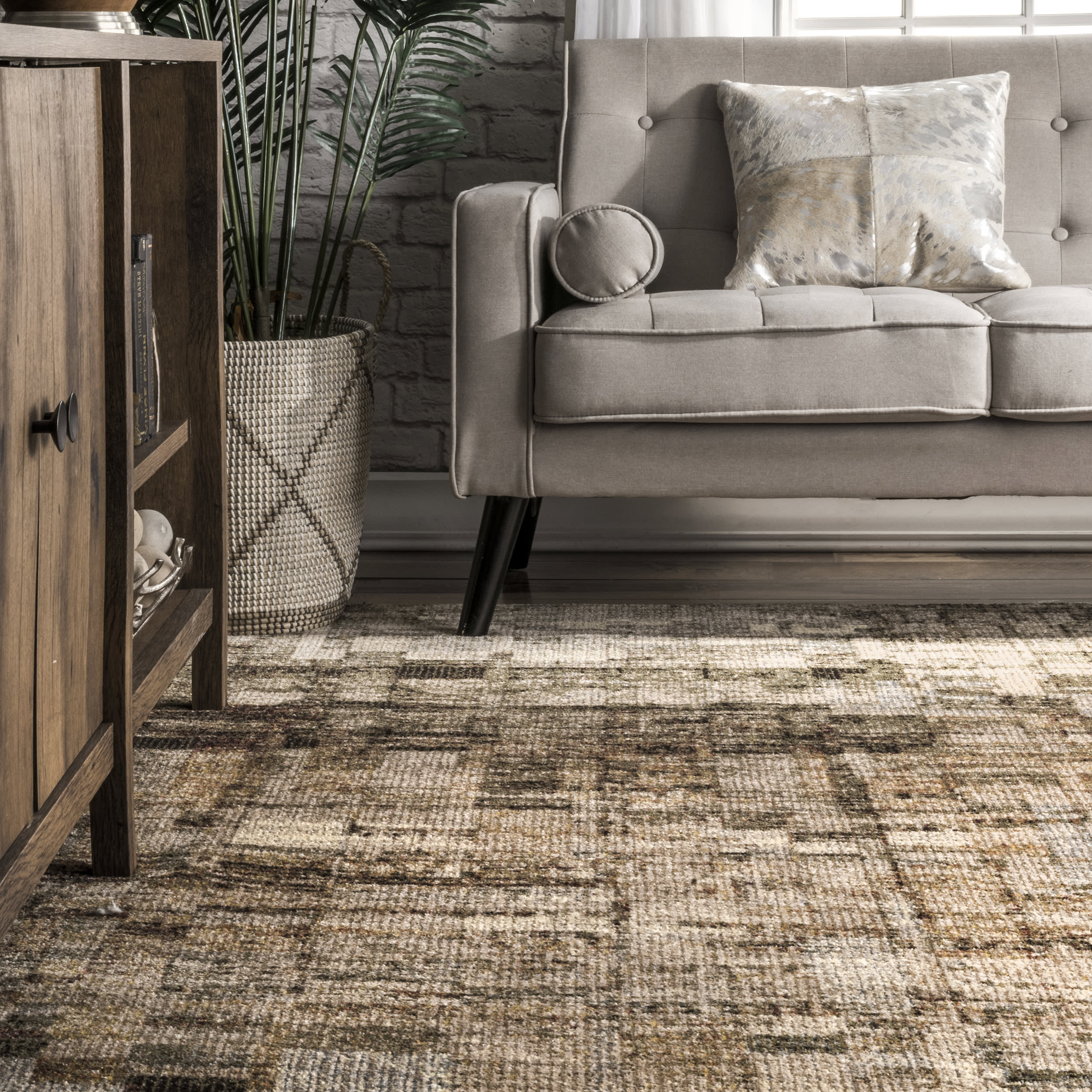 Abstract Mural Rug | Brown - Image 3