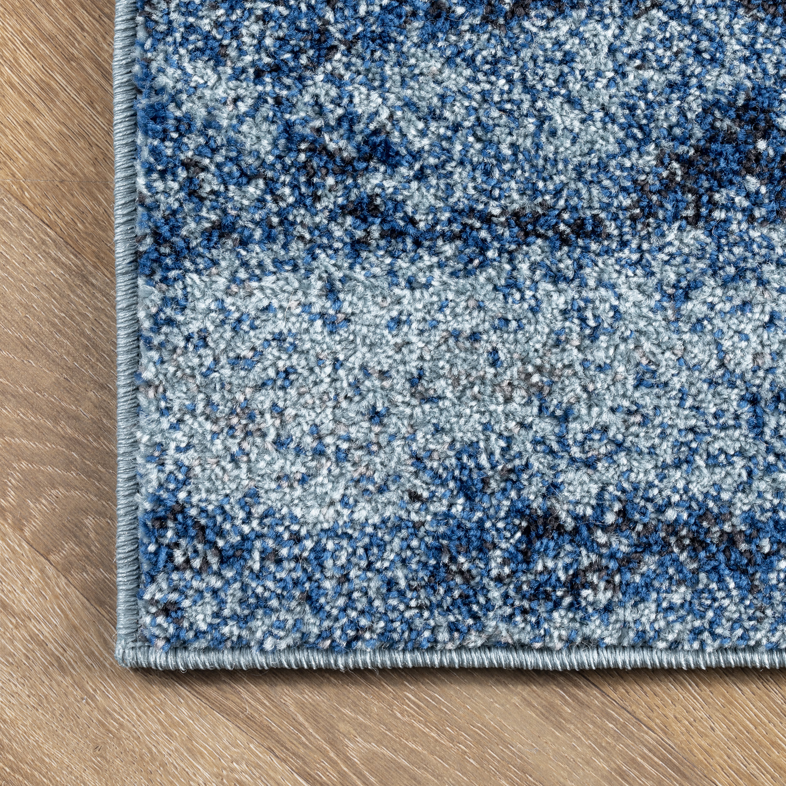 Abstract Rainfall Rug | Blue - Image 3
