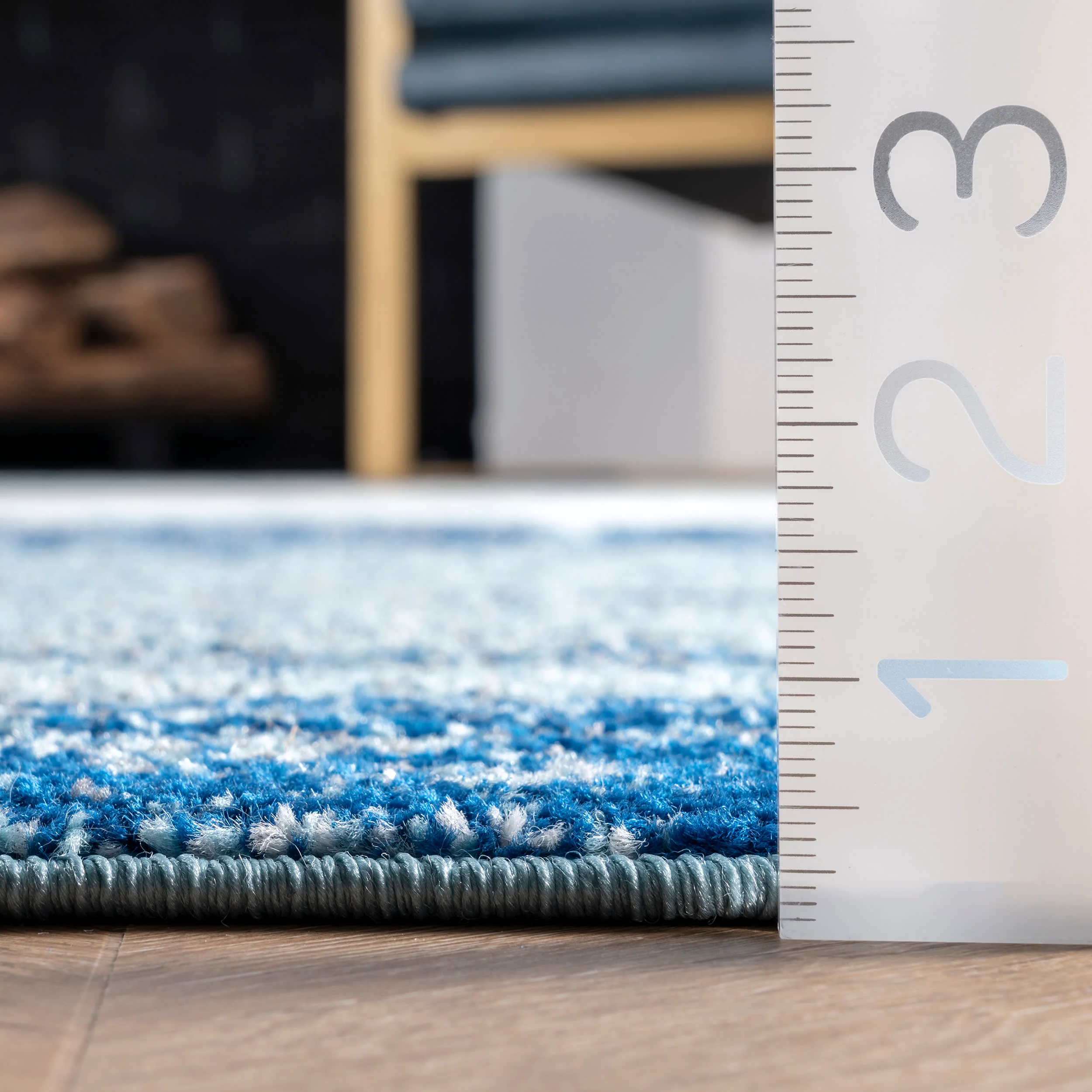 Abstract Rainfall Rug | Blue - Image 5