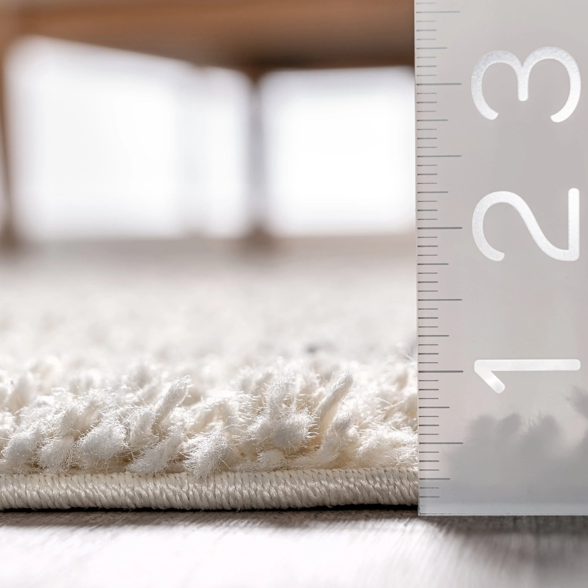 Abstract Tasseled Rug | Off White - Image 5